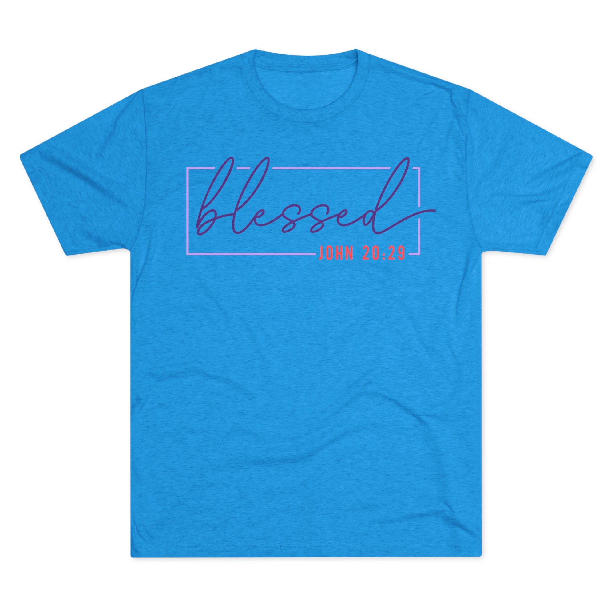 Blessed Unisex Tri-Blend Crew Tee | Inspirational Gift for Friends, Spiritual Wear, Faith-Based Apparel, Green Shirt, Casual Top