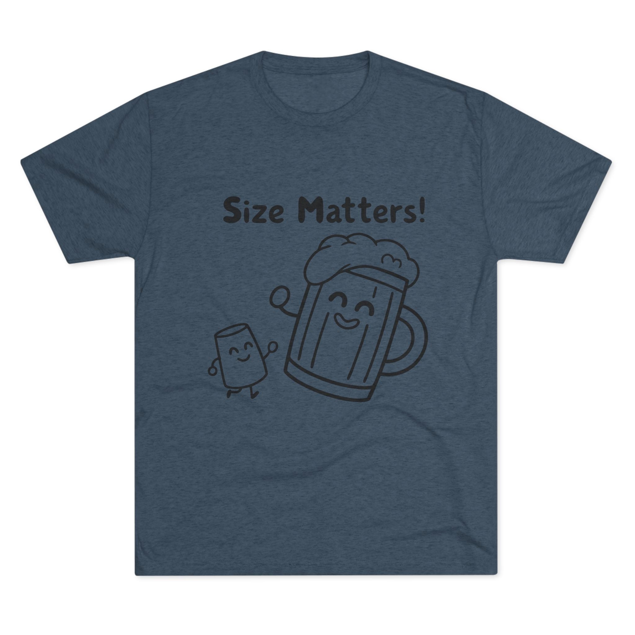 Beer Mug - Size Matters Unisex Tri-Blend Tee