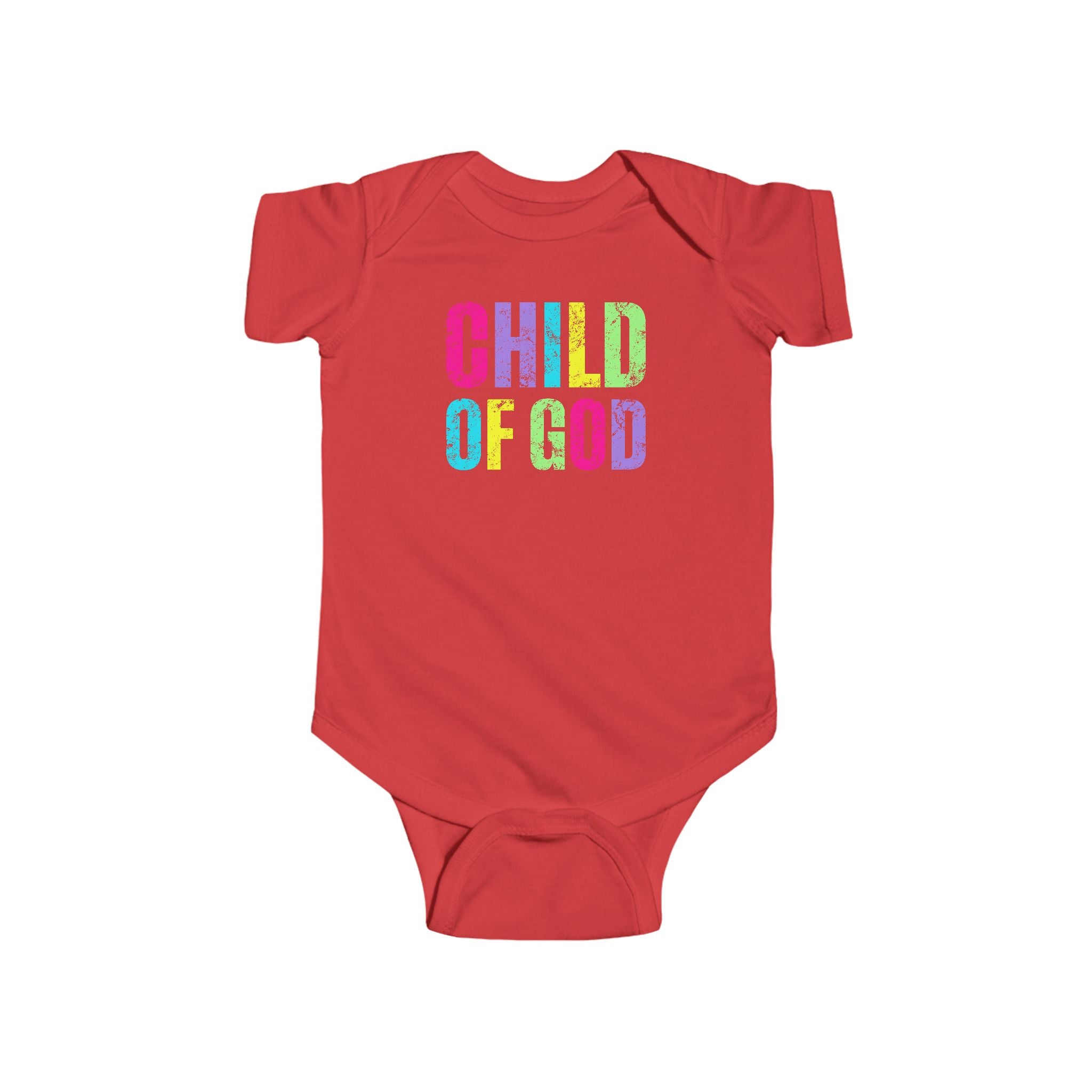 Colorful 'Child of God' Infant Bodysuit - Baby Shower Gift, Cute Baby Outfit, Faith-Based Apparel, Newborn Clothes, Religious Babywear