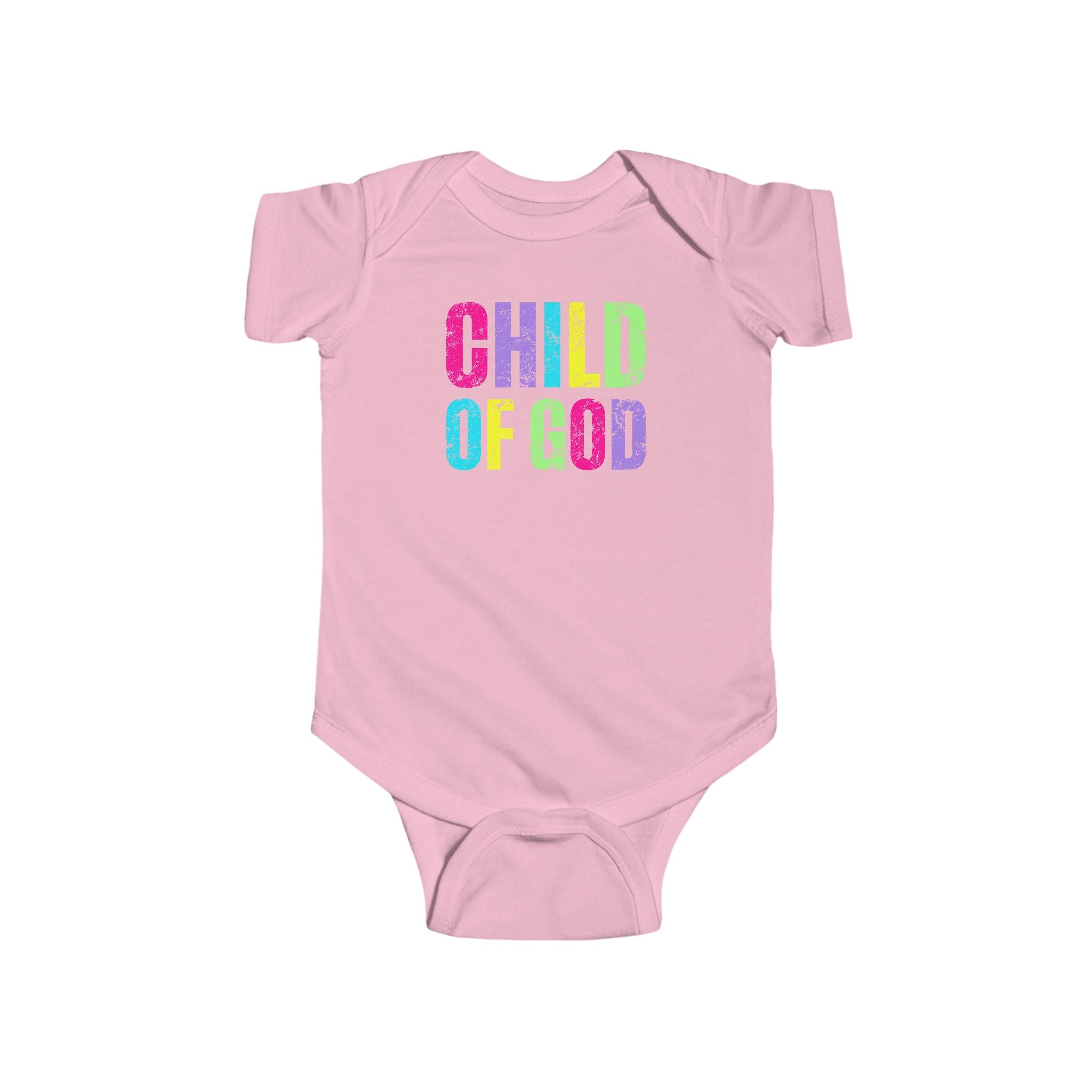 Colorful 'Child of God' Infant Bodysuit - Baby Shower Gift, Cute Baby Outfit, Faith-Based Apparel, Newborn Clothes, Religious Babywear