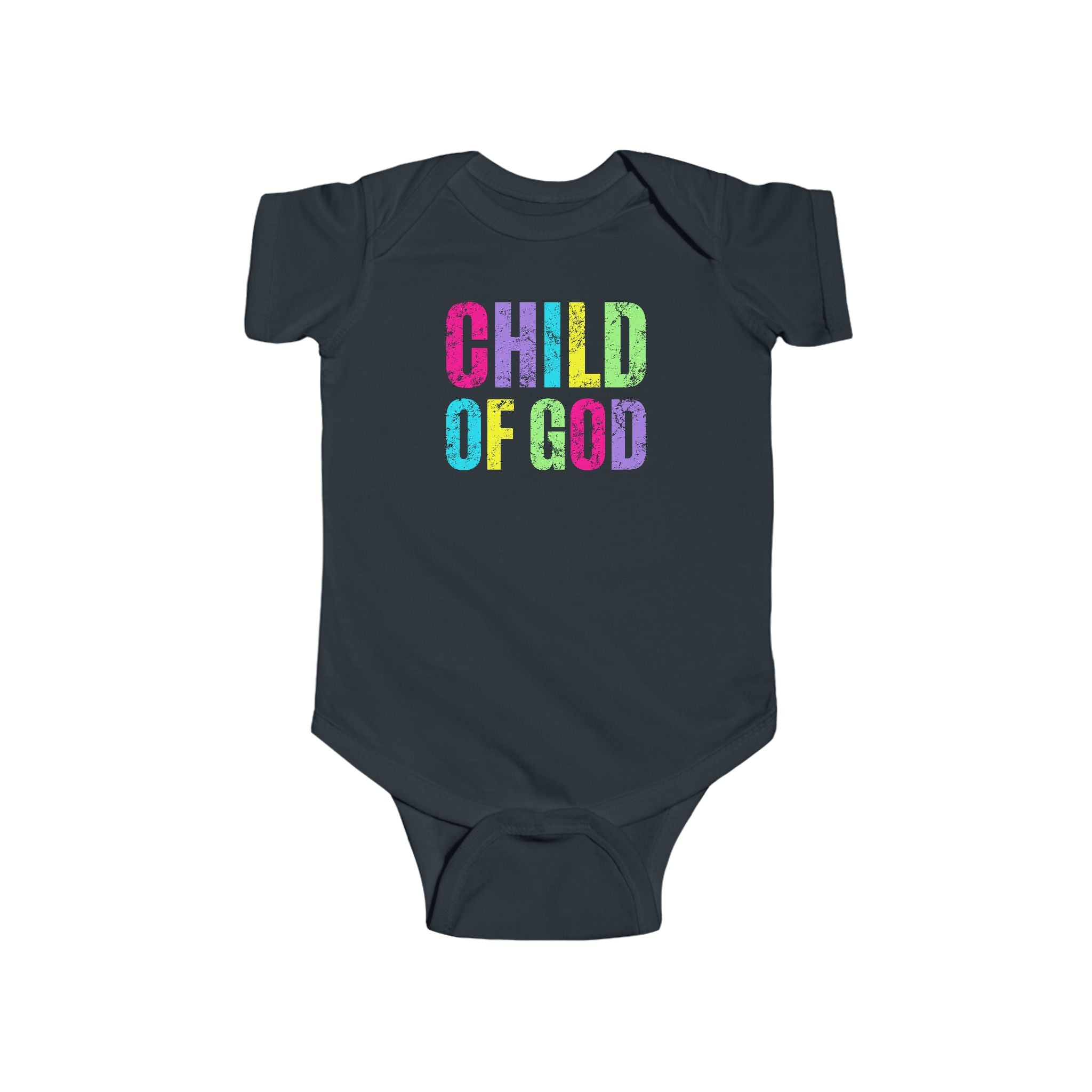 Colorful 'Child of God' Infant Bodysuit - Baby Shower Gift, Cute Baby Outfit, Faith-Based Apparel, Newborn Clothes, Religious Babywear
