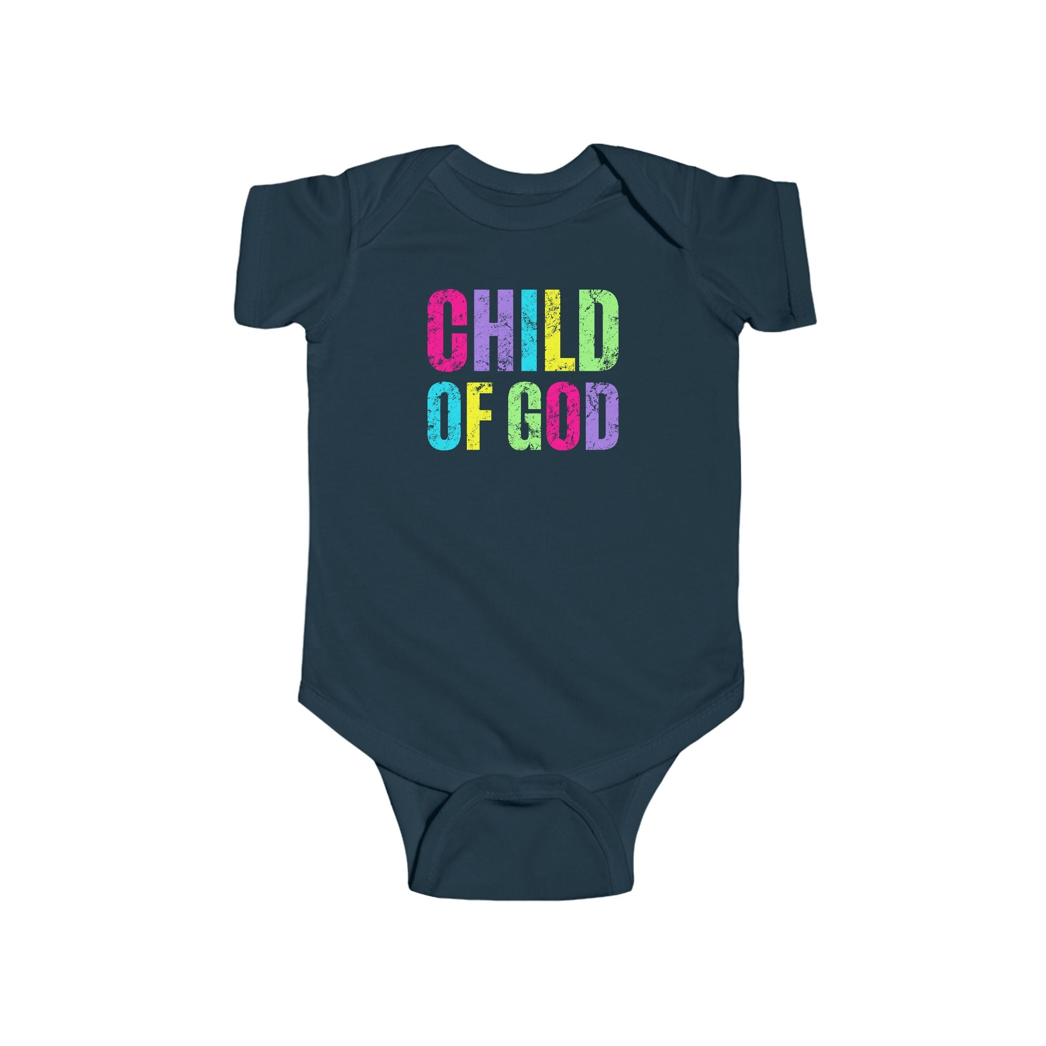 Colorful 'Child of God' Infant Bodysuit - Baby Shower Gift, Cute Baby Outfit, Faith-Based Apparel, Newborn Clothes, Religious Babywear