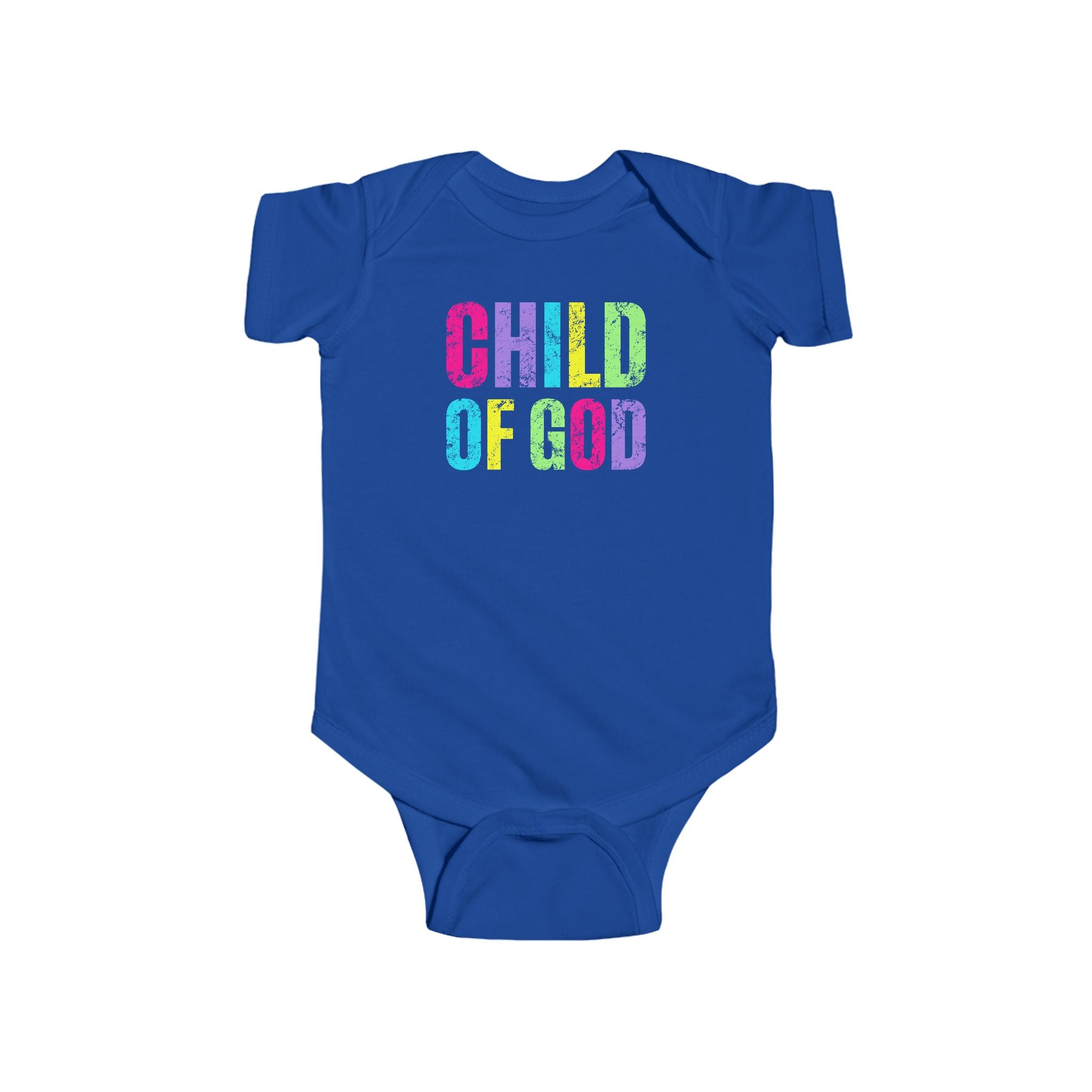 Colorful 'Child of God' Infant Bodysuit - Baby Shower Gift, Cute Baby Outfit, Faith-Based Apparel, Newborn Clothes, Religious Babywear
