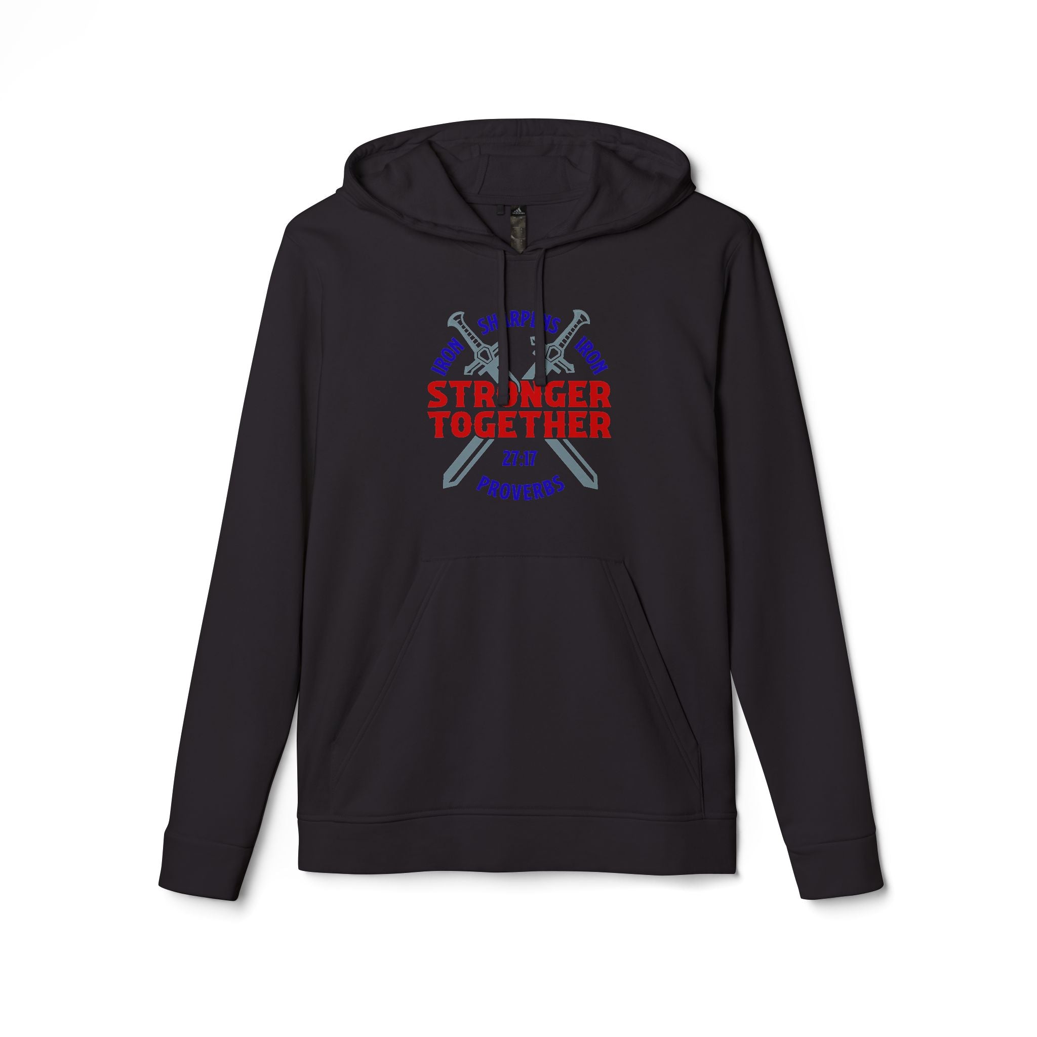 Iron Sharpens Iron Hoodie, Unisex Fleece Pullover, Motivational Sweatshirt, Inspirational Jumper, Workout Clothing, Fitness Apparel