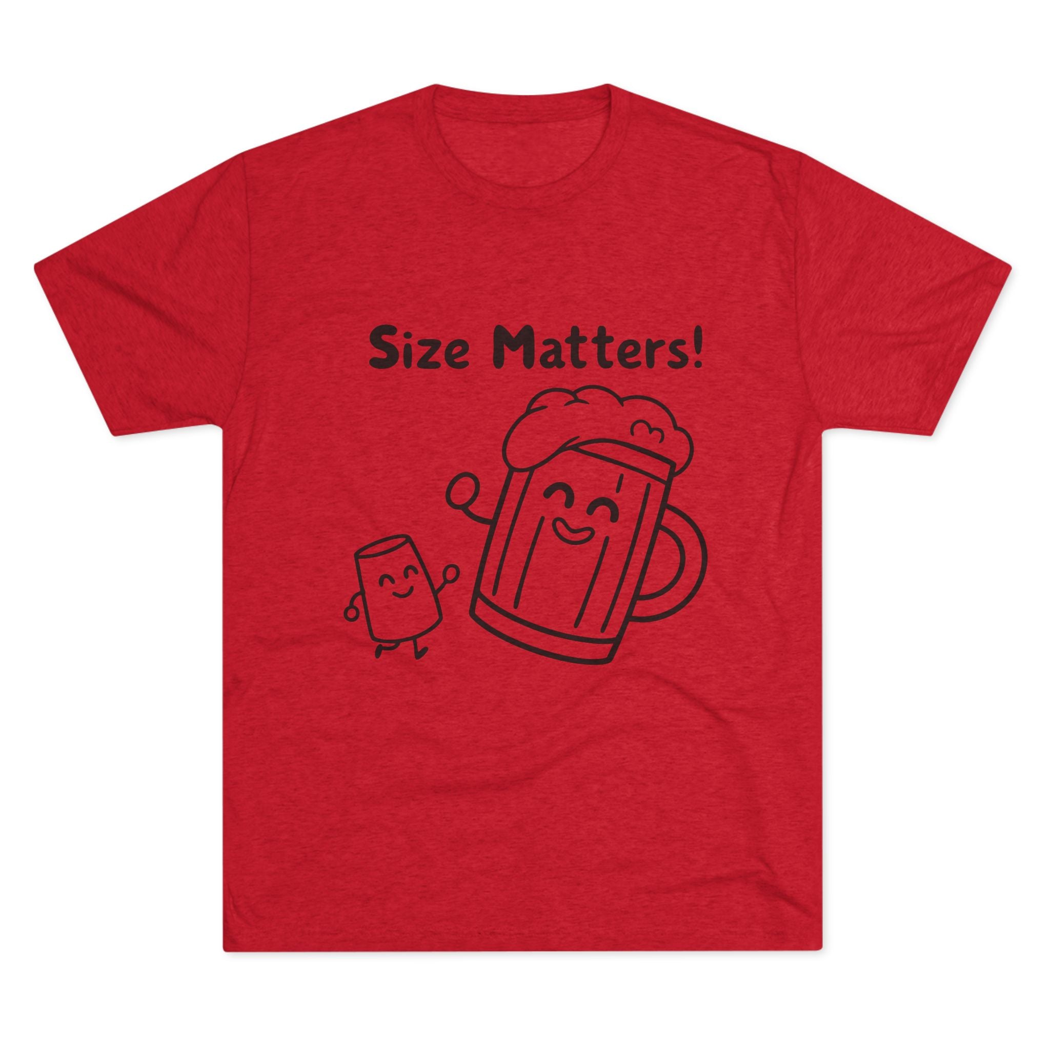 Beer Mug - Size Matters Unisex Tri-Blend Tee
