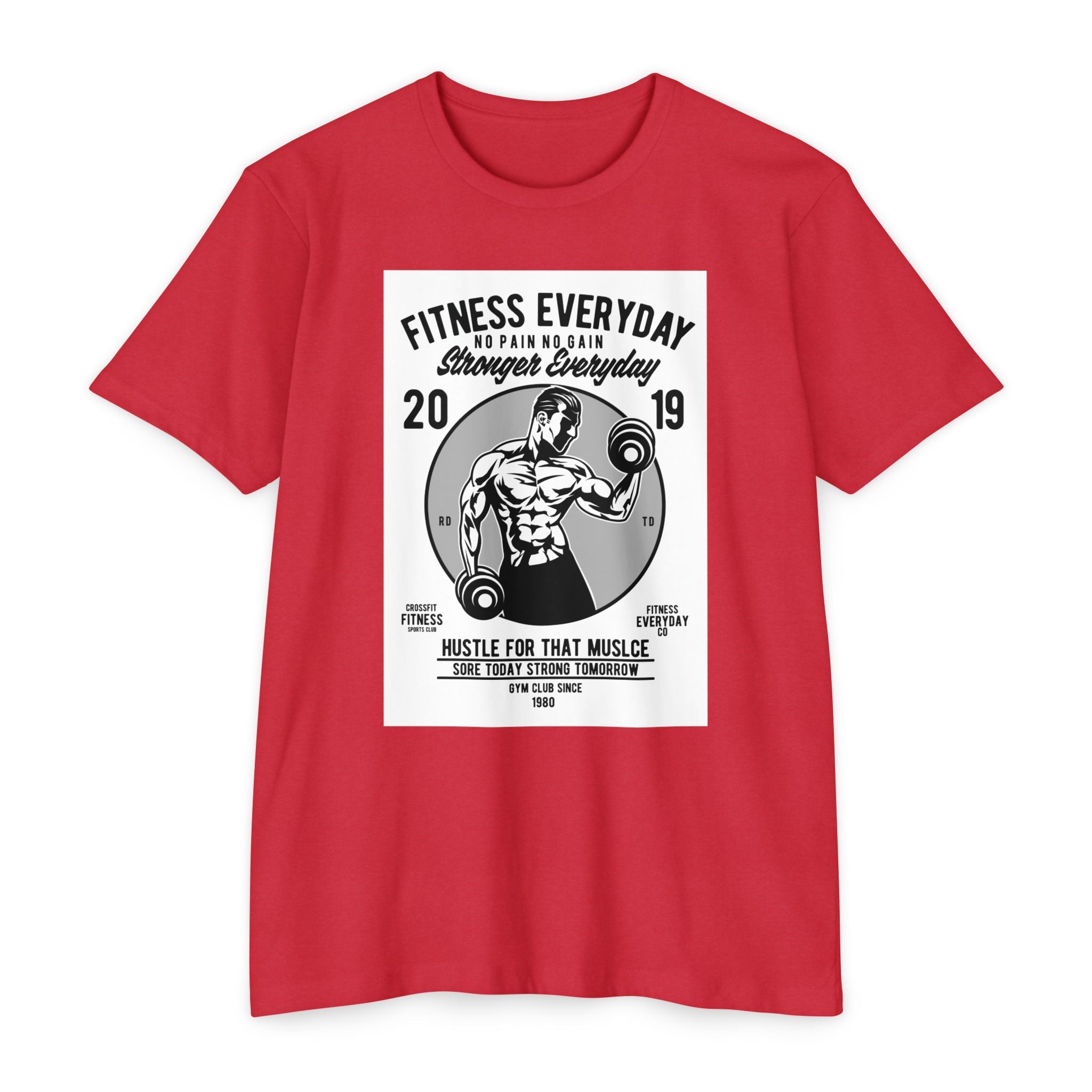 Fitness Everyday Unisex CVC Jersey T-shirt | Gym Shirt, Workout Tee, Fitness Apparel, Motivational Shirt, Gift for Him/Her