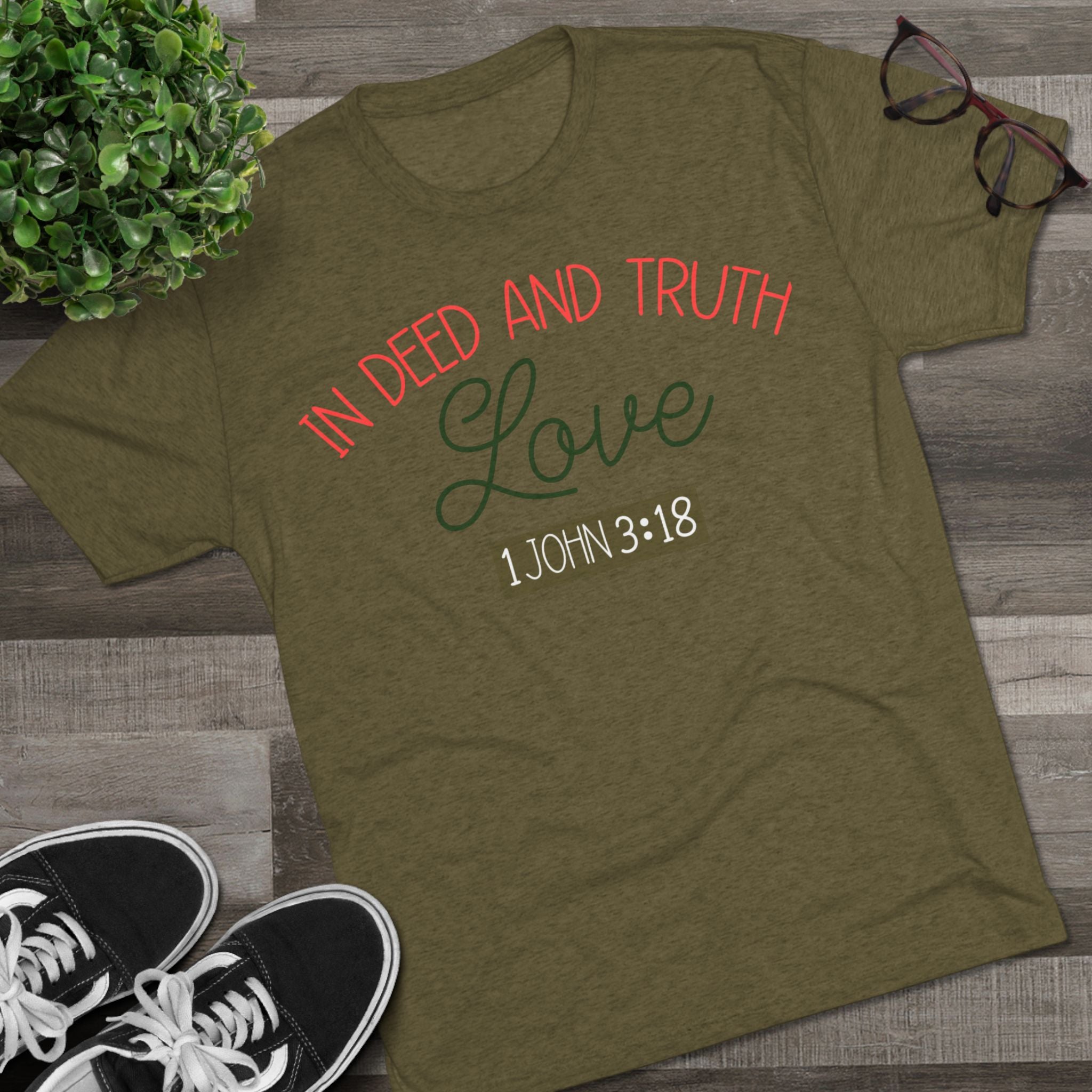 Scripture Inspired Crew Tee, Faith Shirt, Christian T-Shirt, Unisex Love Tee, Casual Outfit, Gift for Believers, Bible Verse Top