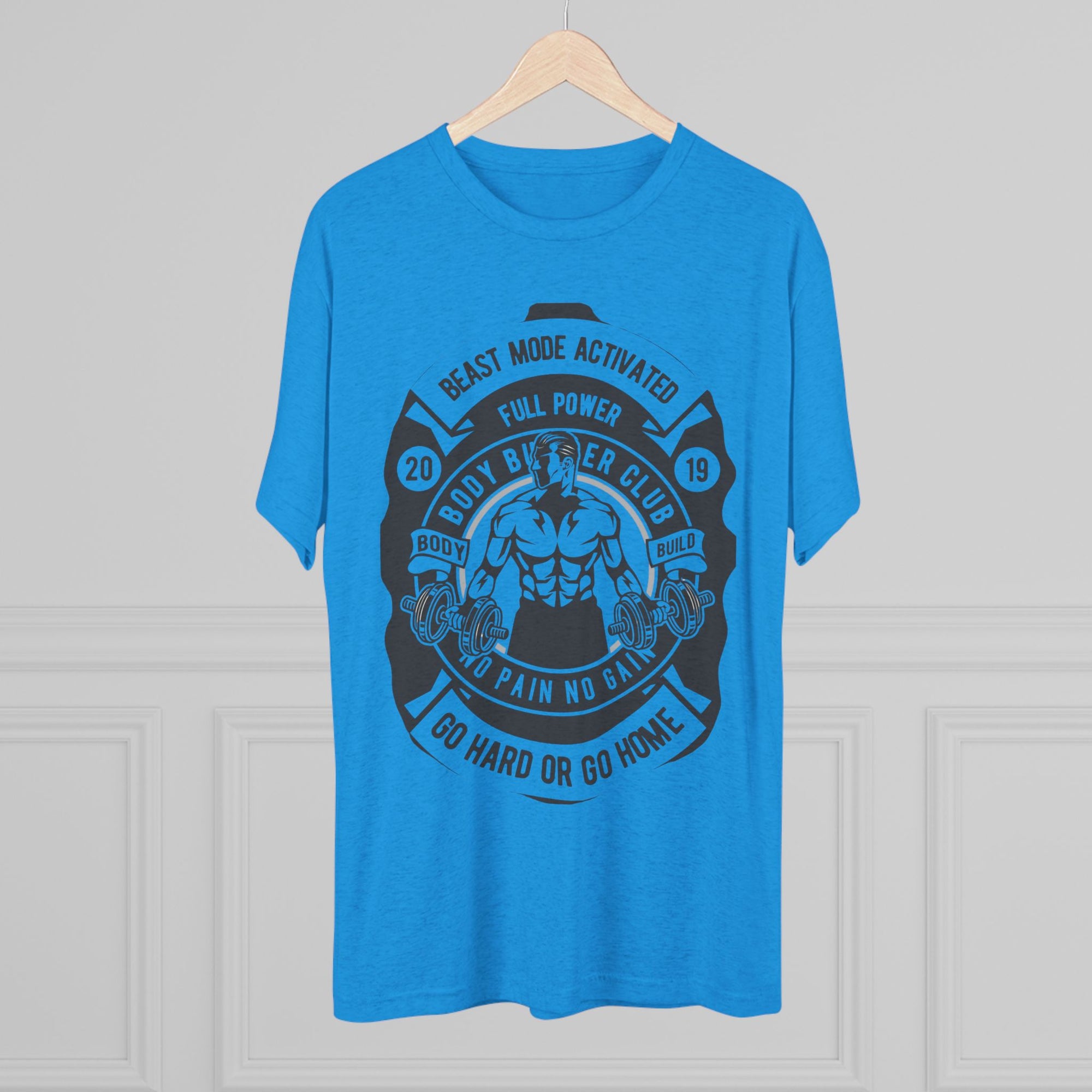 Beast Mode Activated Crew Tee | Gym Shirt, Fitness Apparel, Body Builder Gift, Workout Top, No Pain No Gain Tee