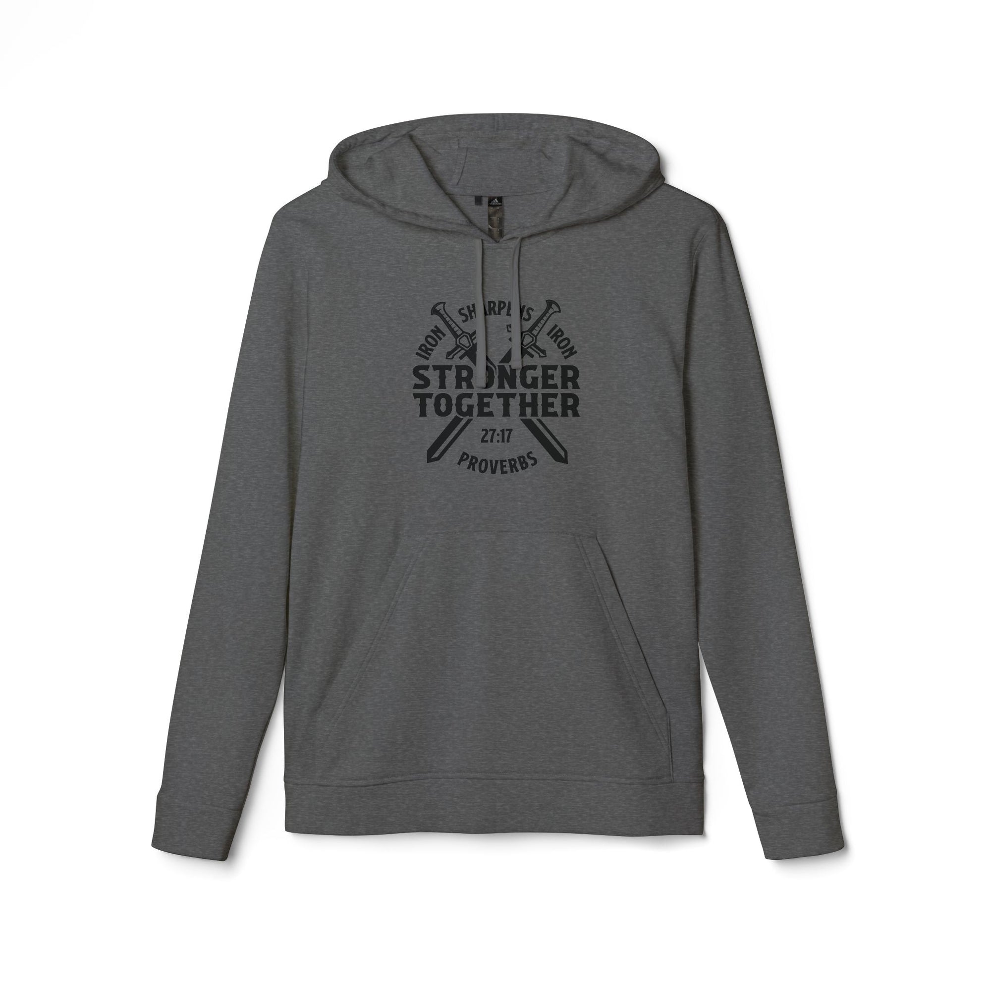 Iron Sharpens Iron Hoodie, Unisex Fleece Pullover, Motivational Sweatshirt, Inspirational Jumper, Workout Clothing, Fitness Apparel