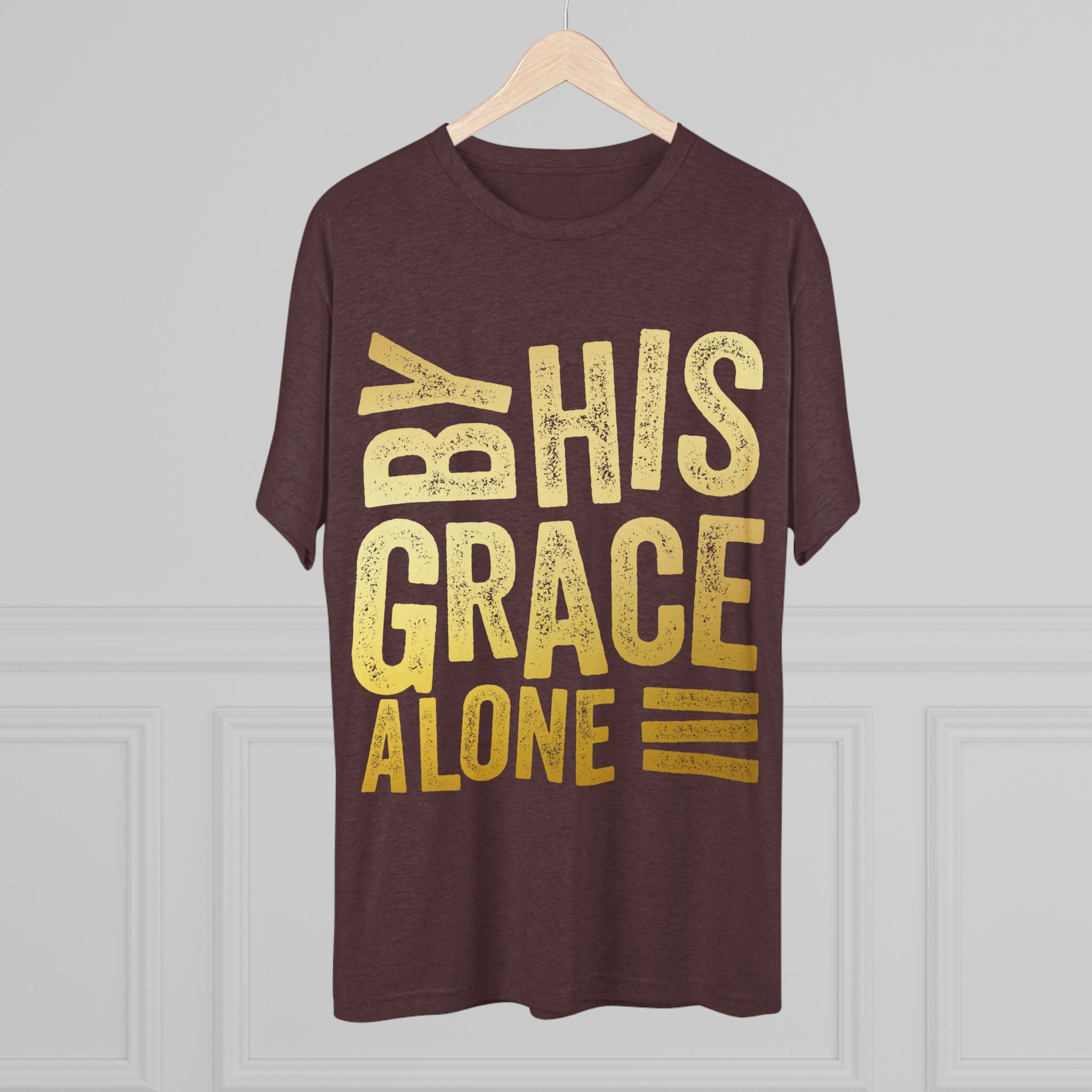 Unisex Tri-Blend Crew Tee - 'By His Grace Alone' Inspirational T-Shirt, Faith-Based Apparel, Christian Gift, Casual Everyday Wear, [...]