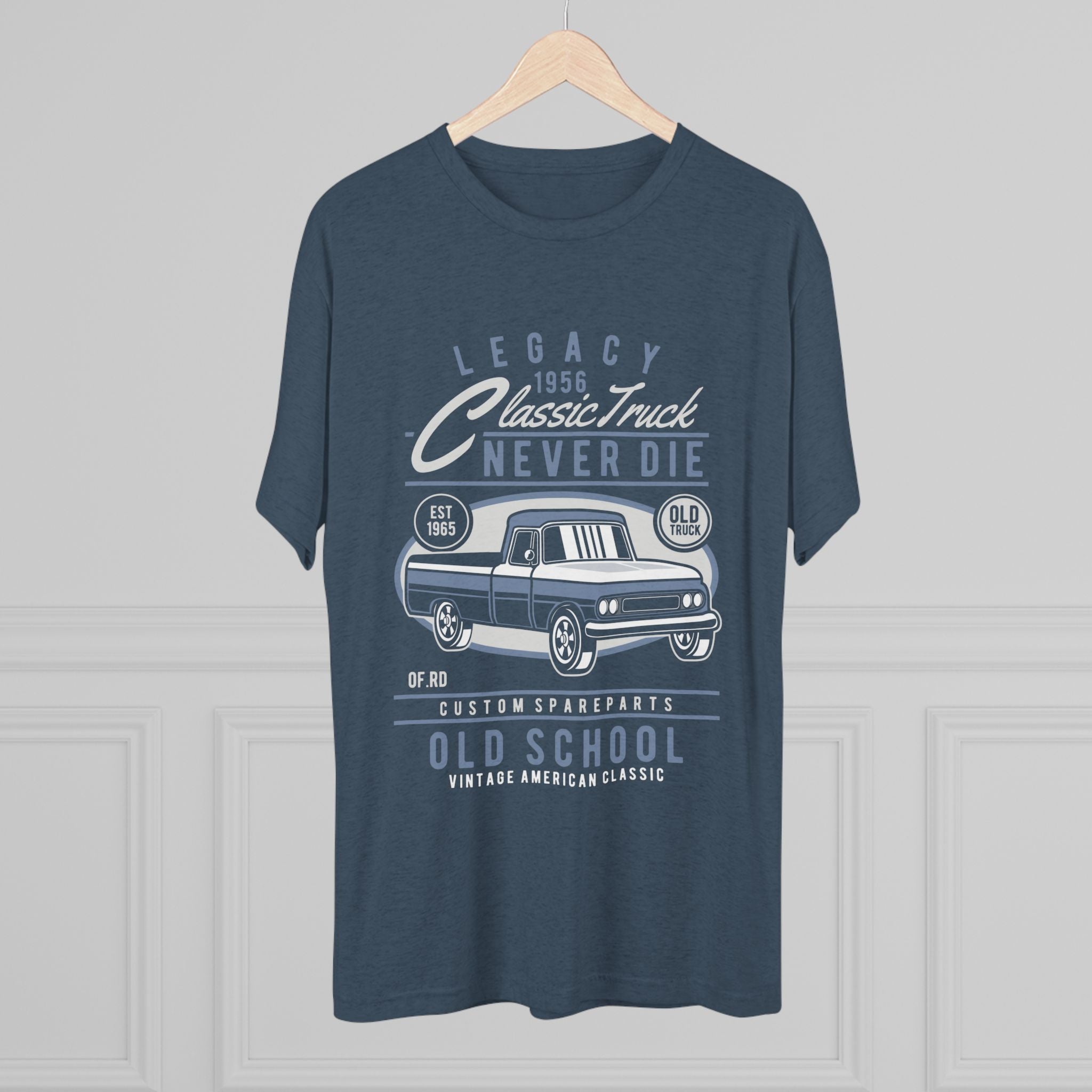 Vintage Classic Truck Tee - Unisex Tri-Blend Crew Neck