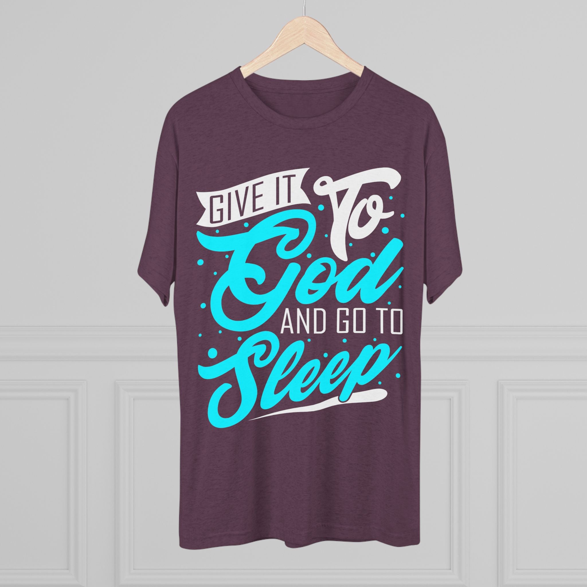 God Sleep Unisex Tri-Blend Crew Tee, Relaxation Shirt, Gift for Sleep Lovers, Comfortable Casual Wear, Perfect for Everyday