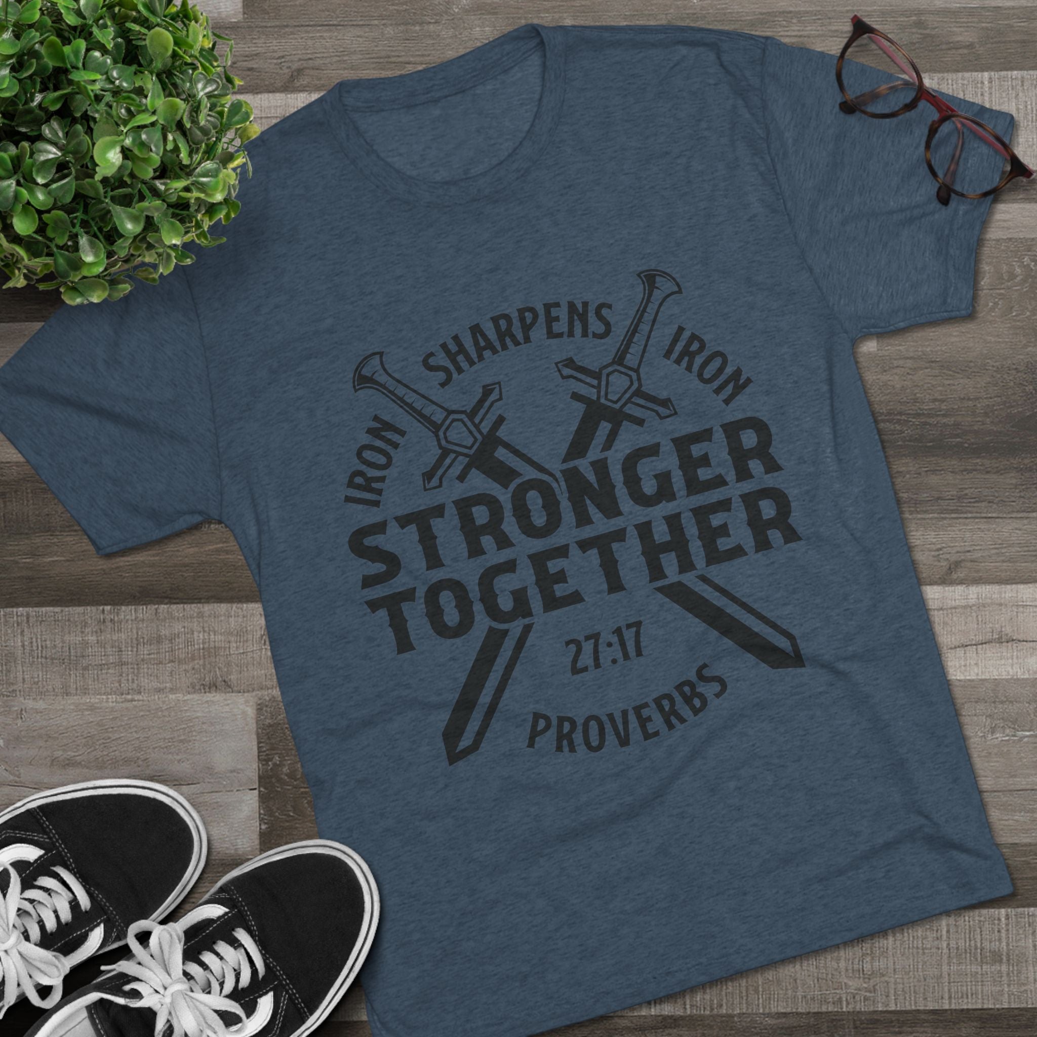 Unisex Tee - Iron Sharpens Iron Inspirational Quote Shirt
