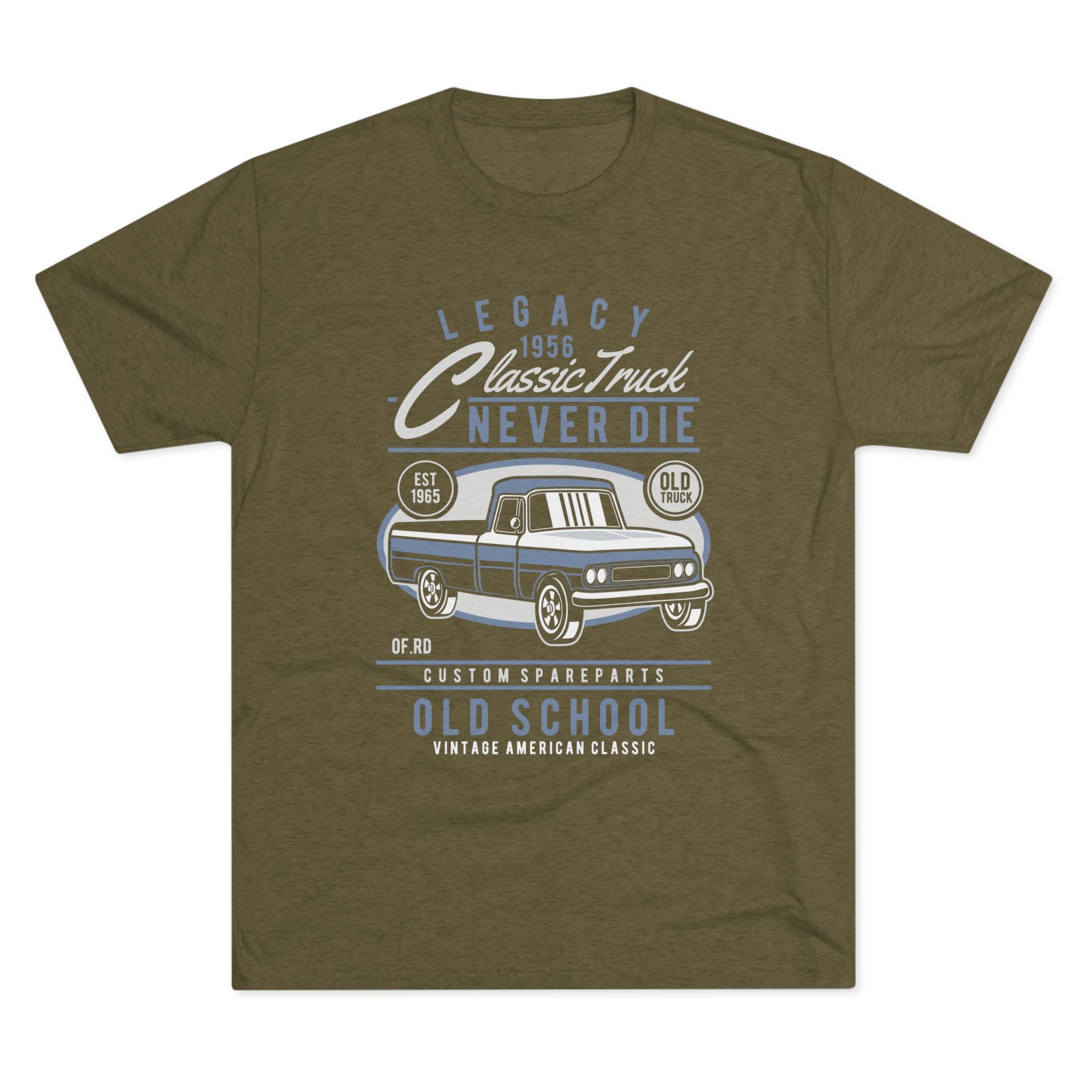 Vintage Classic Truck Tee - Unisex Tri-Blend Crew Neck