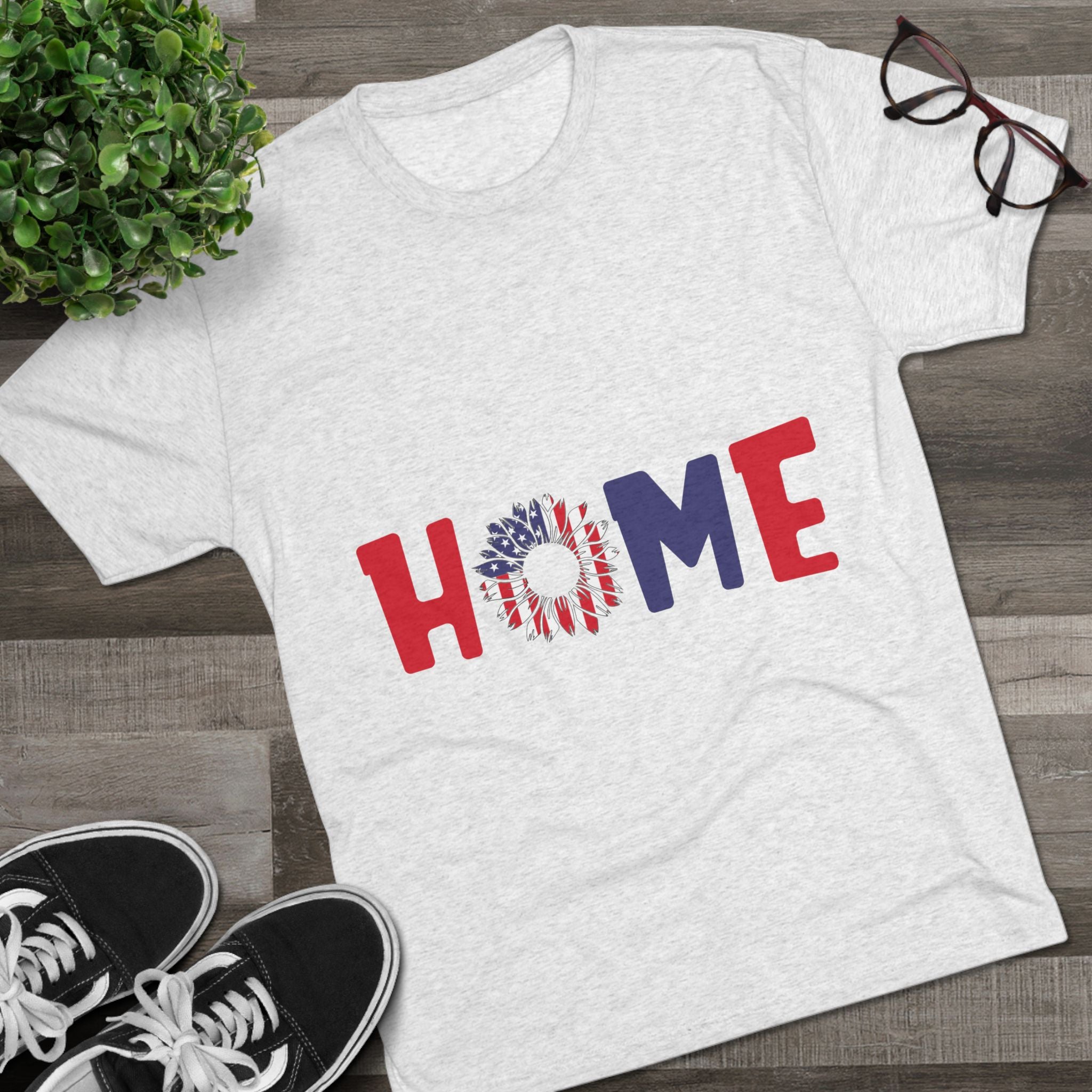 Graphic Tee Home in Red White and Blue Unisex Shirt