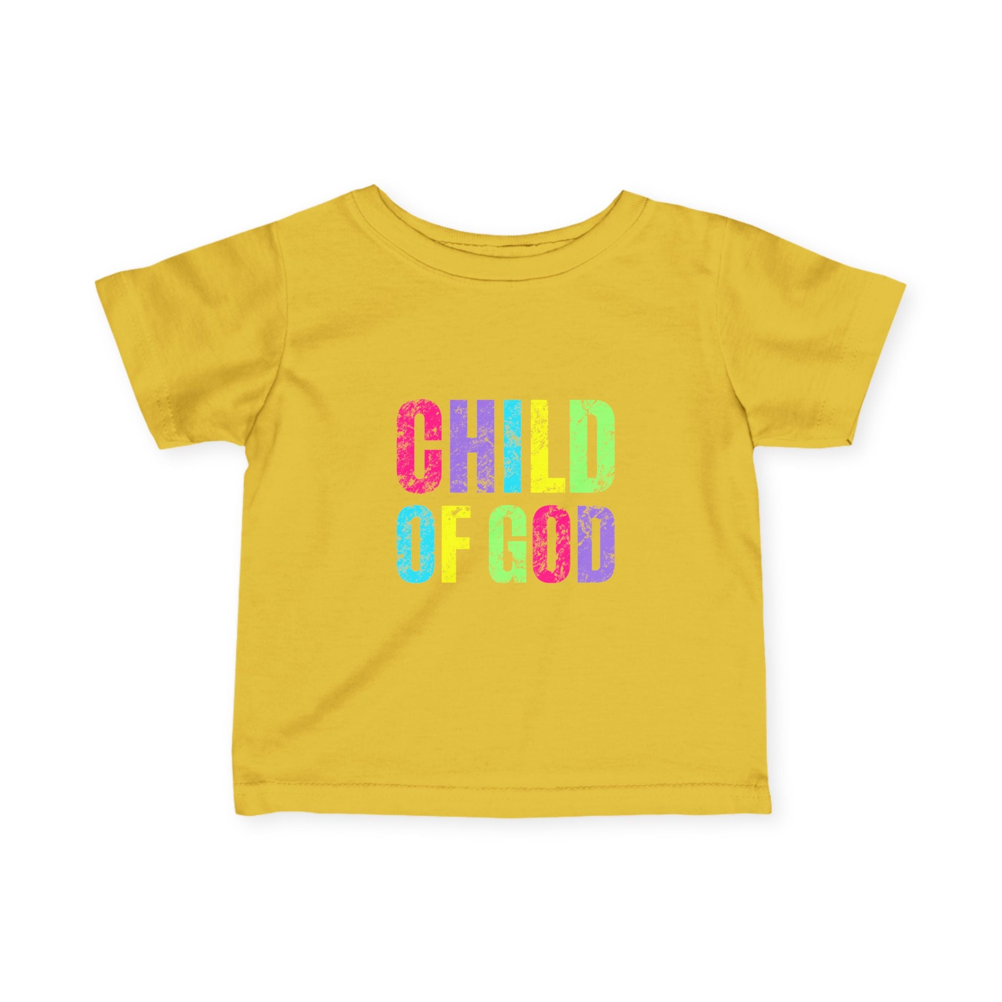 Colorful Child of God Infant Tee, Cute Baby T-Shirt, Rainbow Kids Shirt, Faith-Based Apparel, Baby Shower Gift