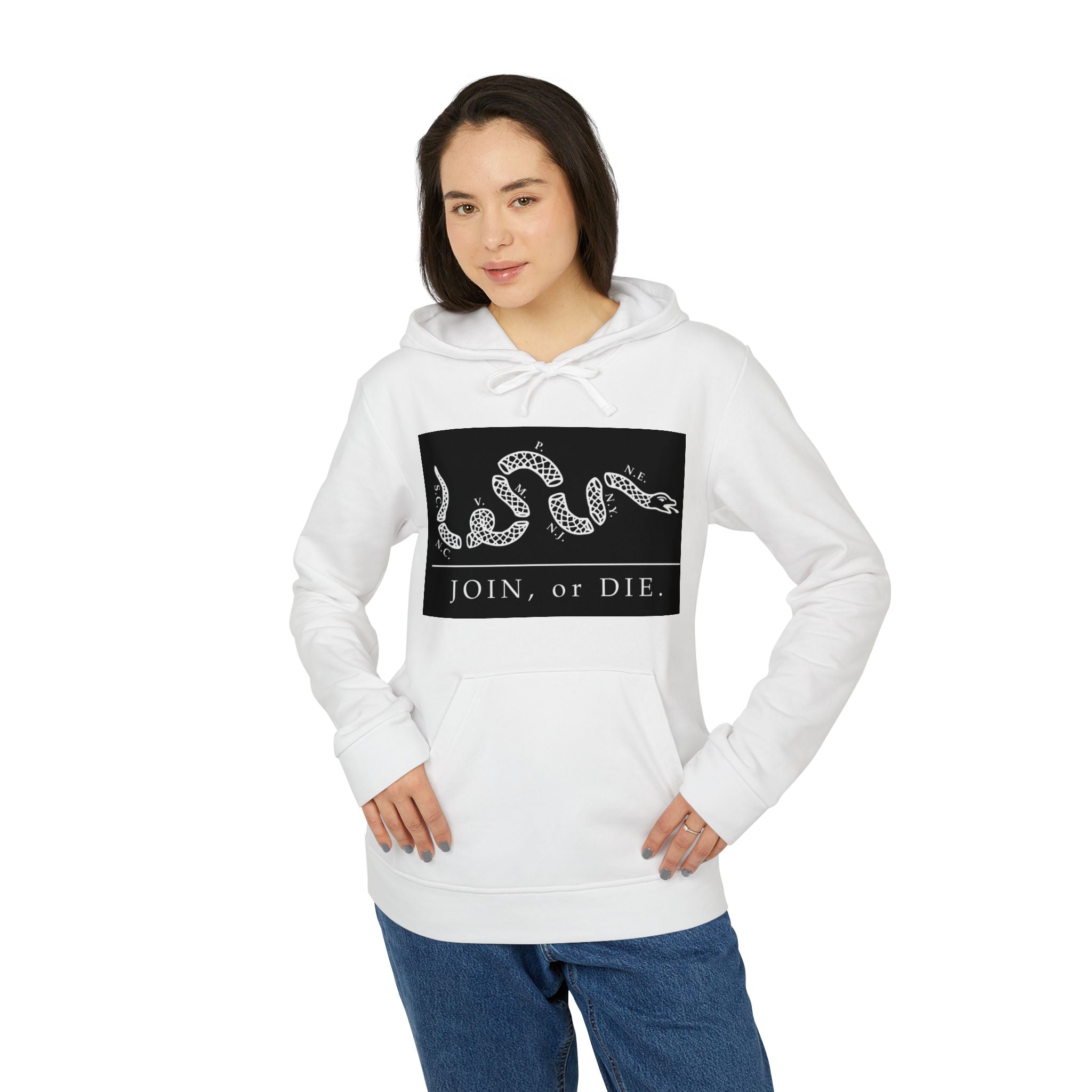 Fleece Hoodie - Bold Lines Design