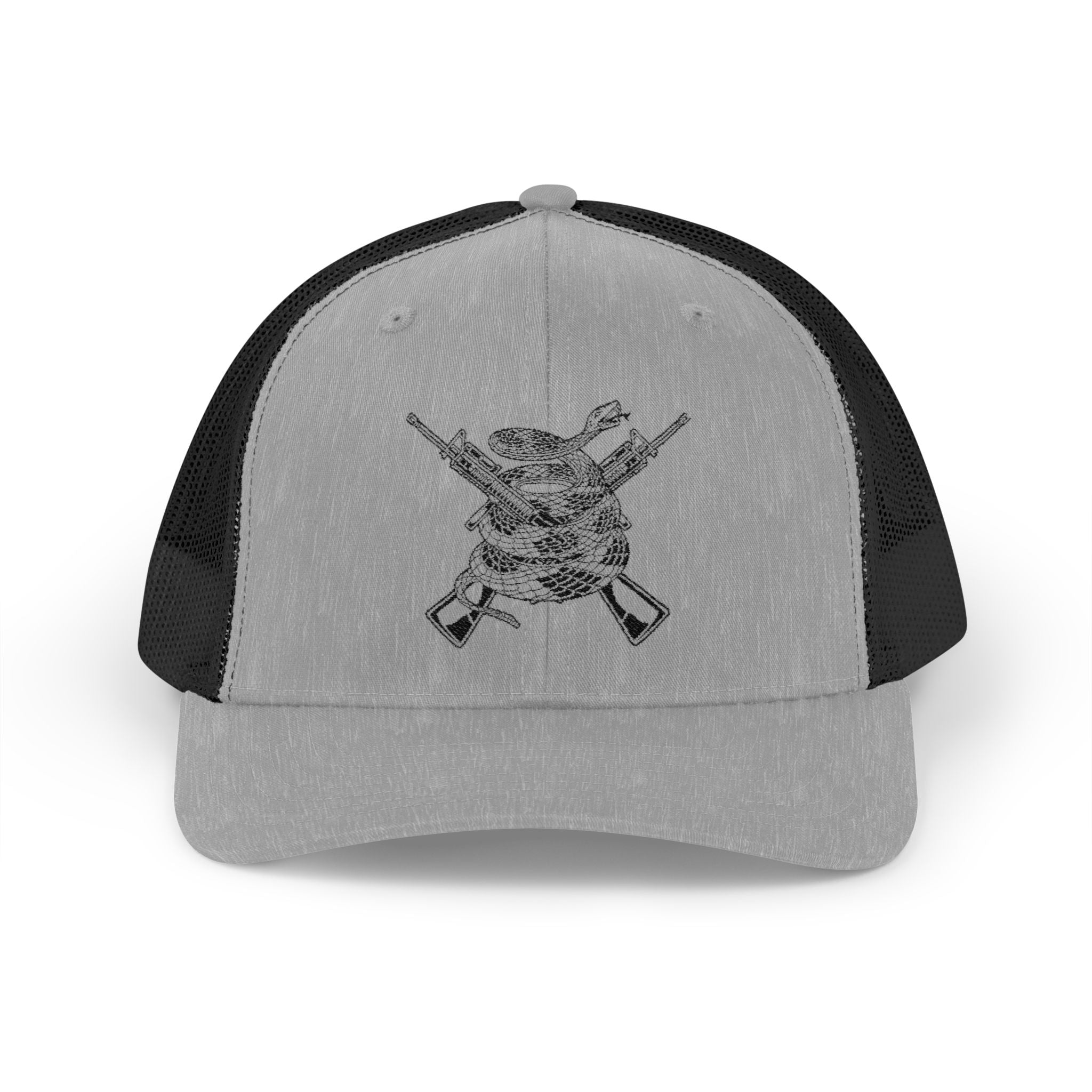 Snapback Cap, Crossed Rifles with Snake Design