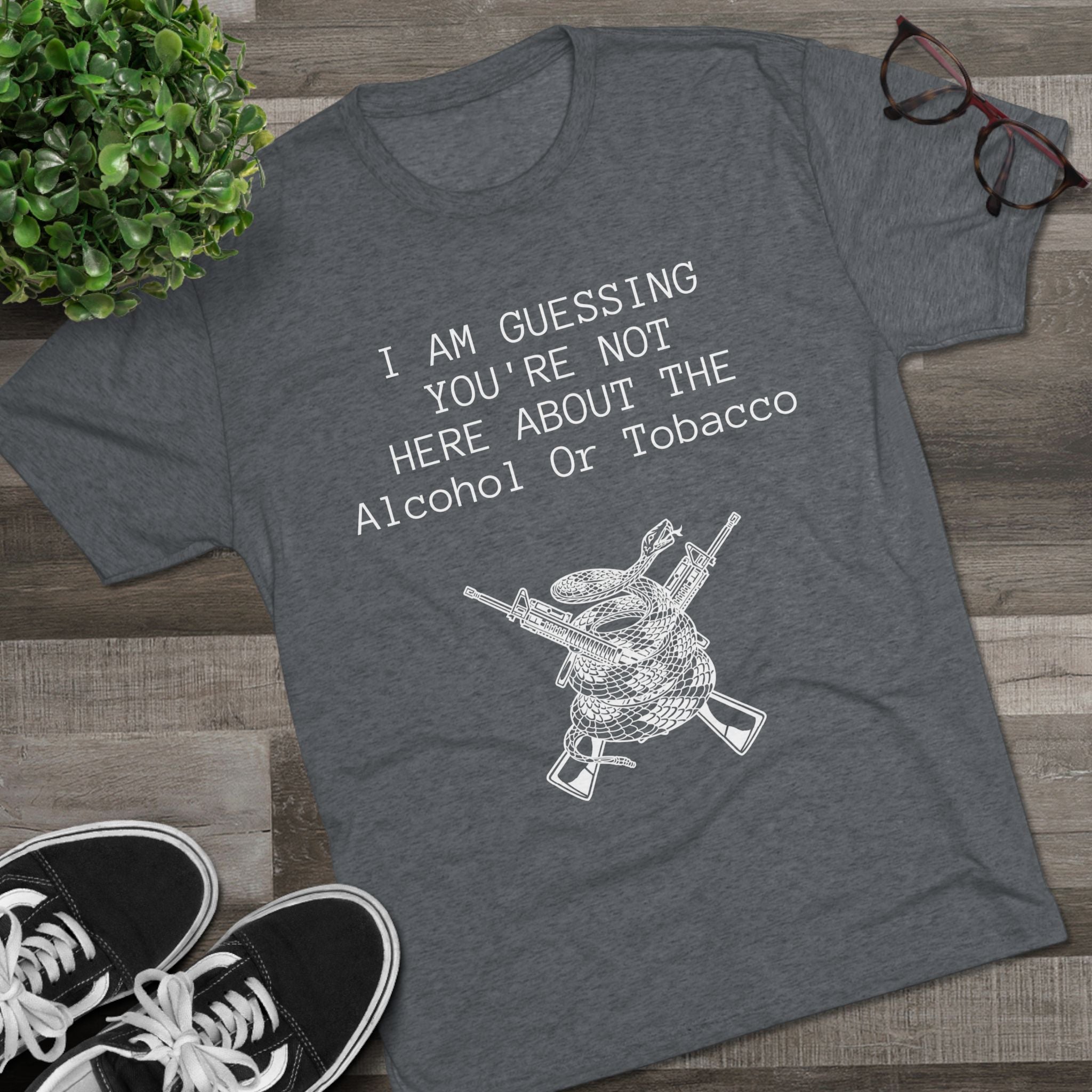 Tri-Blend Crew Tee - Alcohol or Tobacco Design