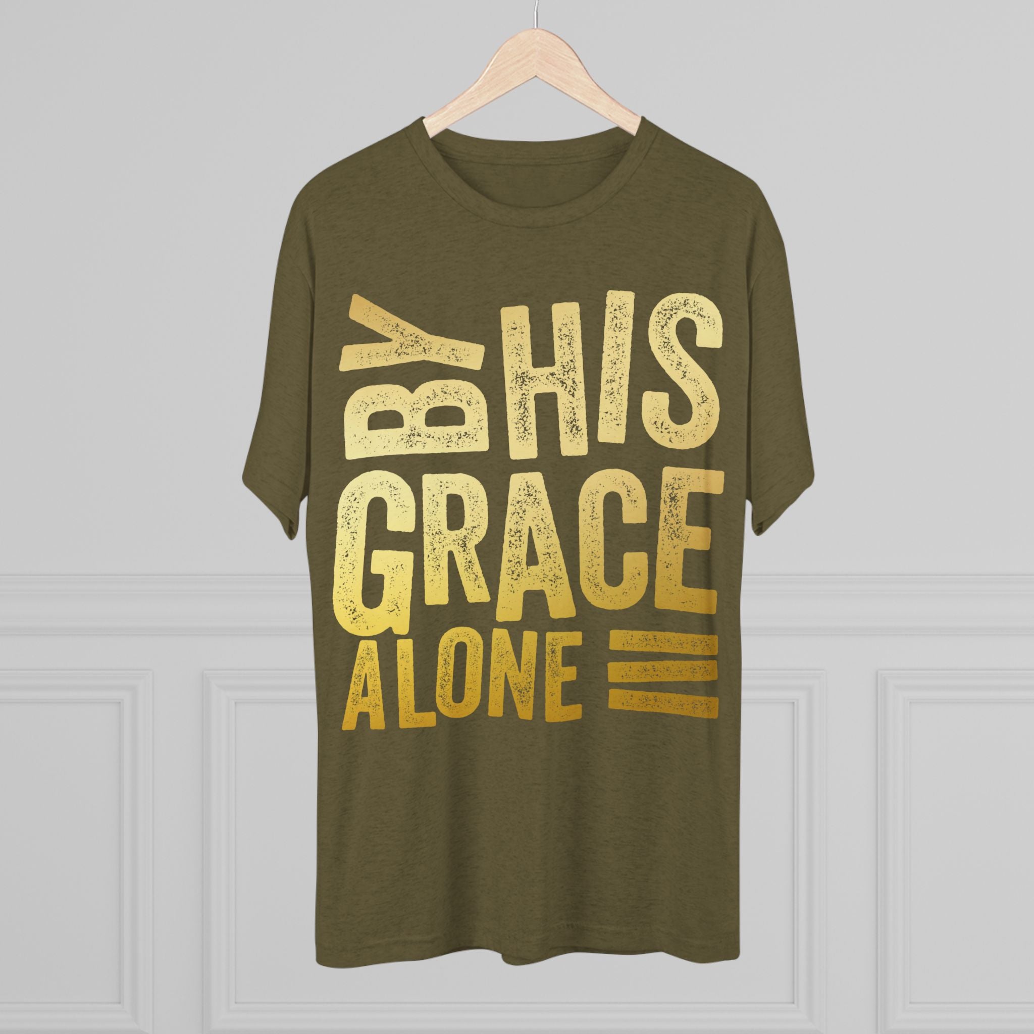 Unisex Tri-Blend Crew Tee - 'By His Grace Alone' Inspirational T-Shirt, Faith-Based Apparel, Christian Gift, Casual Everyday Wear, [...]