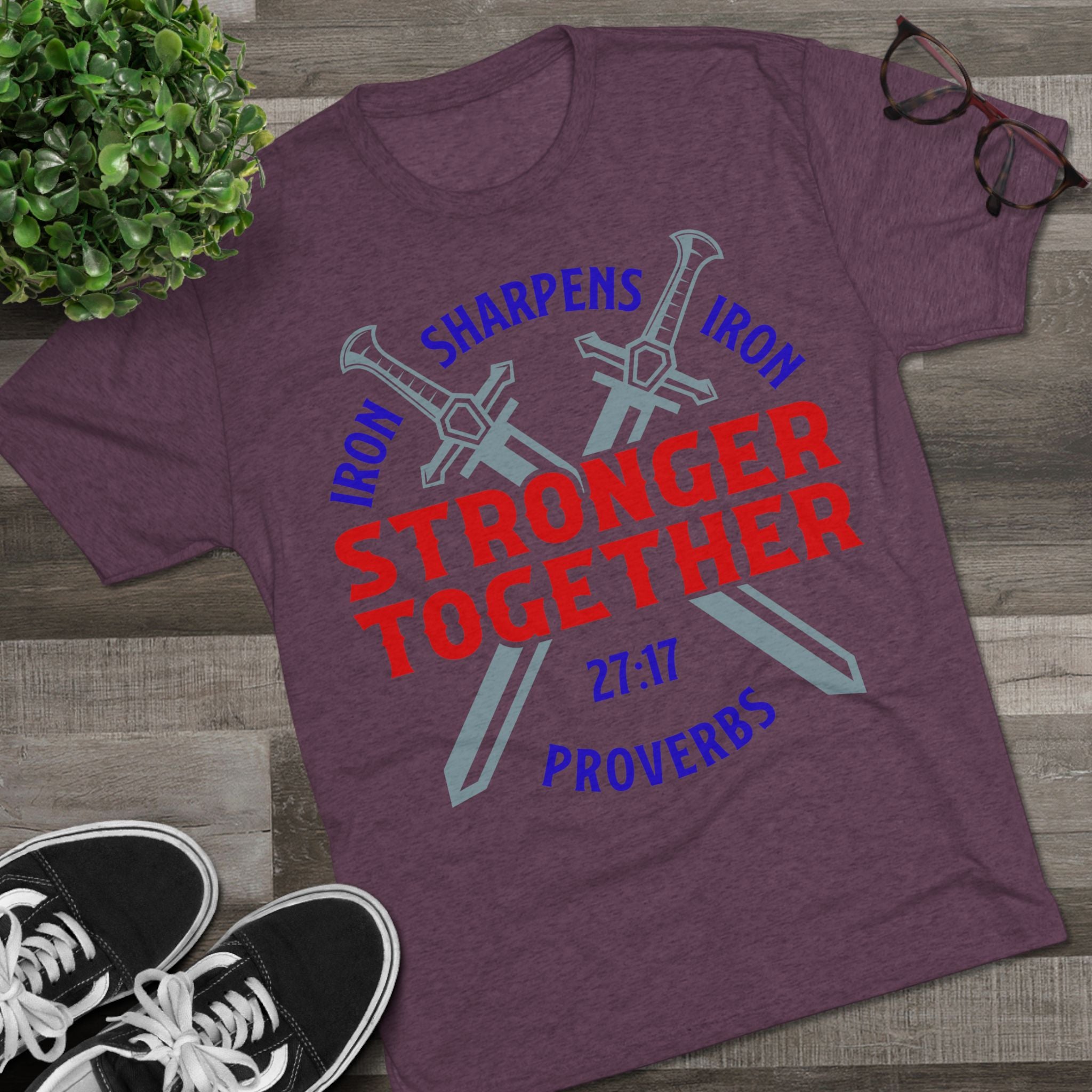 Unisex Tee - Iron Sharpens Iron Inspirational Quote Shirt