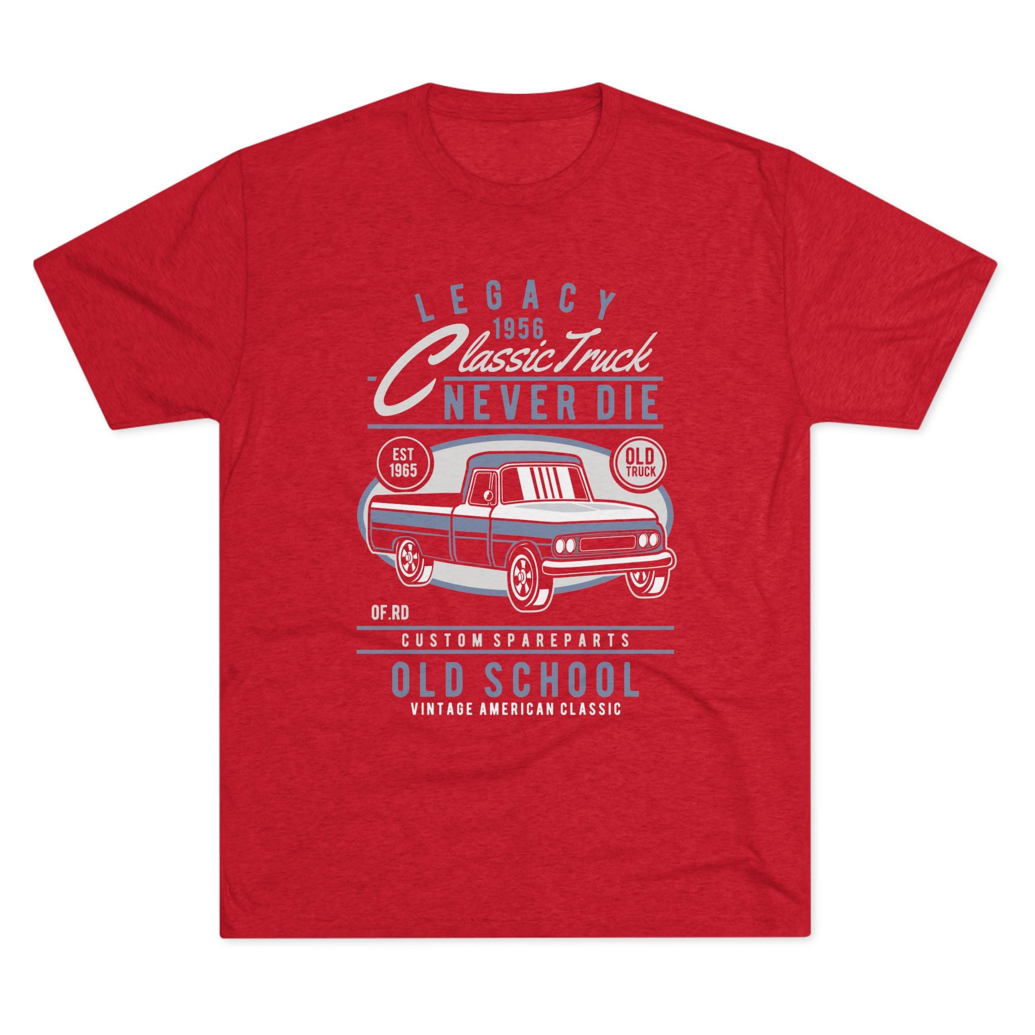 Vintage Classic Truck Tee - Unisex Tri-Blend Crew Neck
