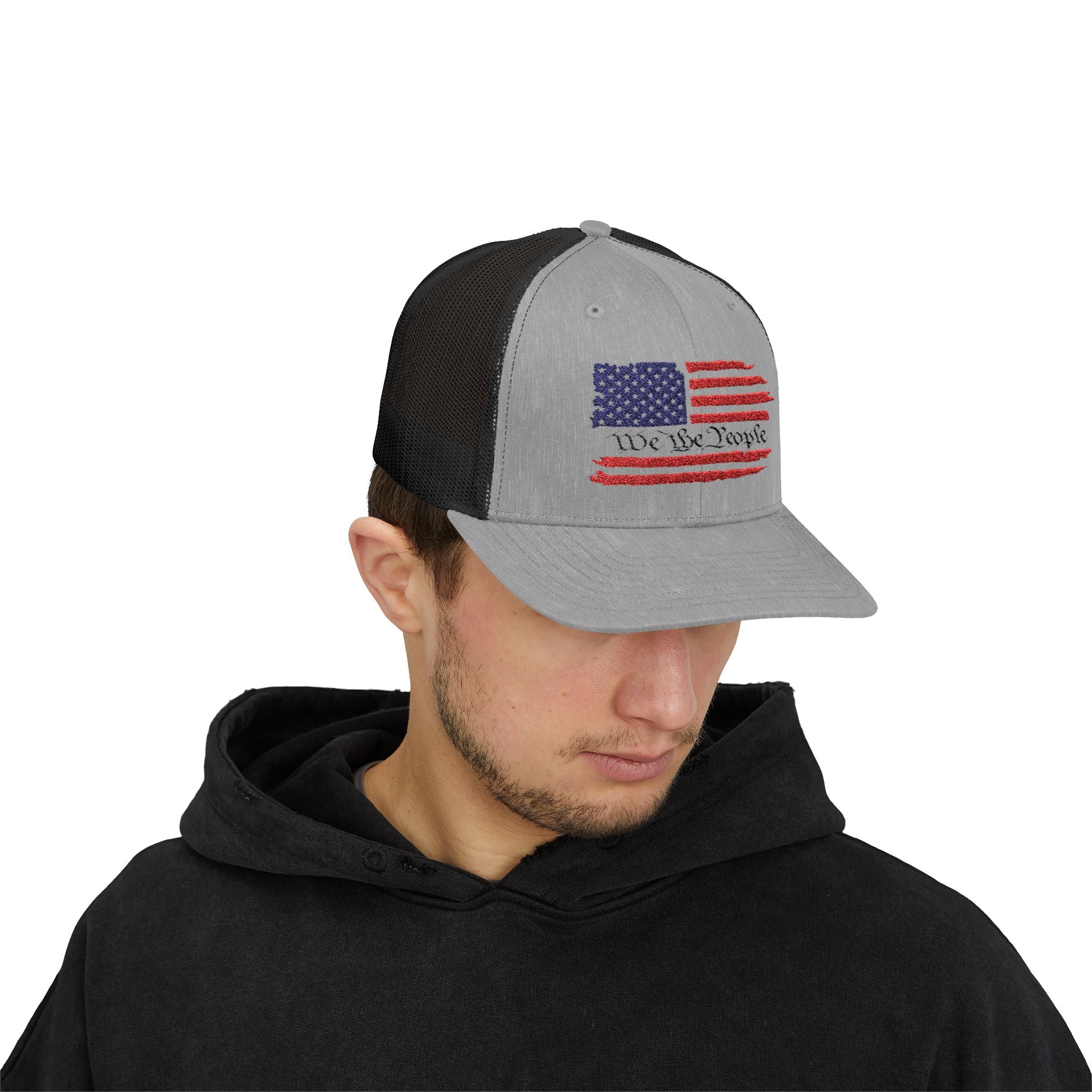 Trucker Cap We the People American Flag Snapback