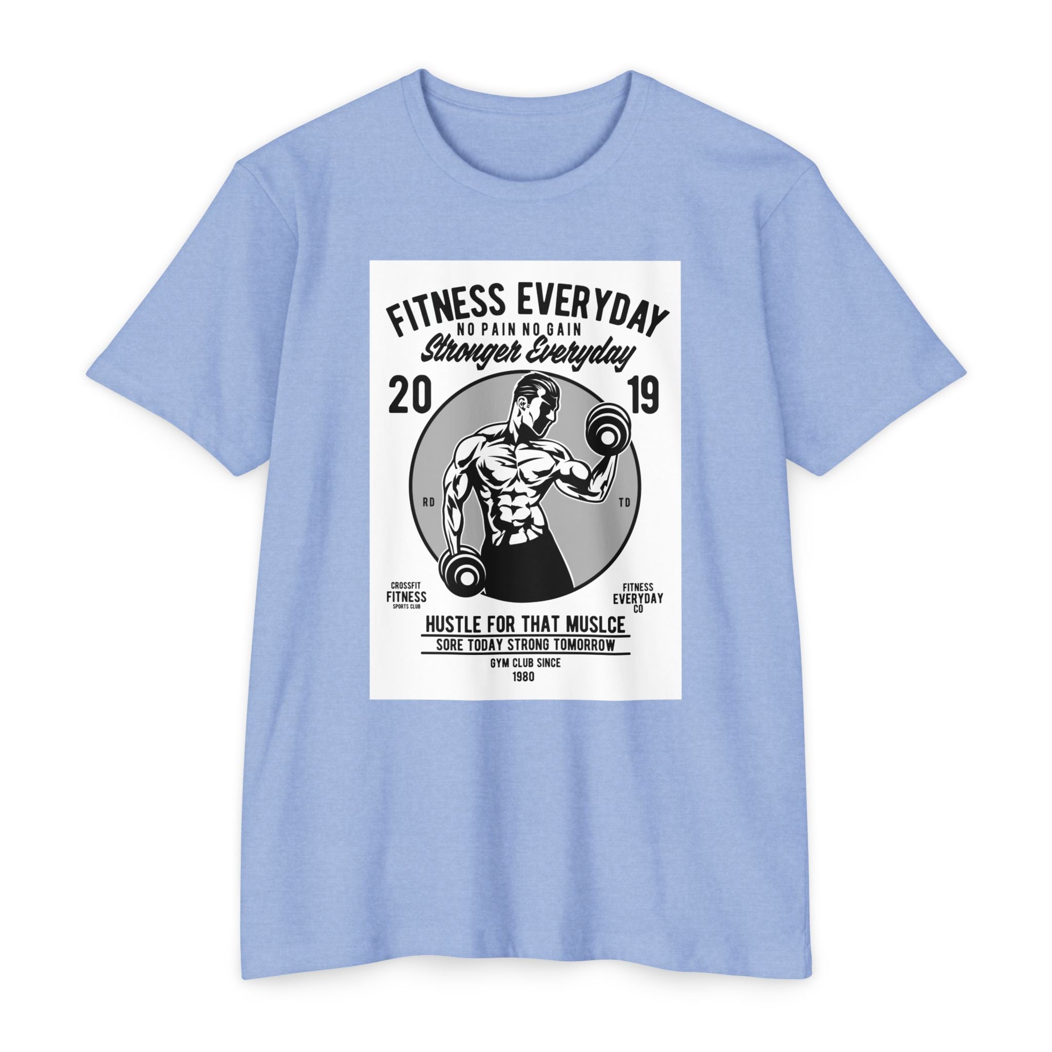 Fitness Everyday Unisex CVC Jersey T-shirt | Gym Shirt, Workout Tee, Fitness Apparel, Motivational Shirt, Gift for Him/Her