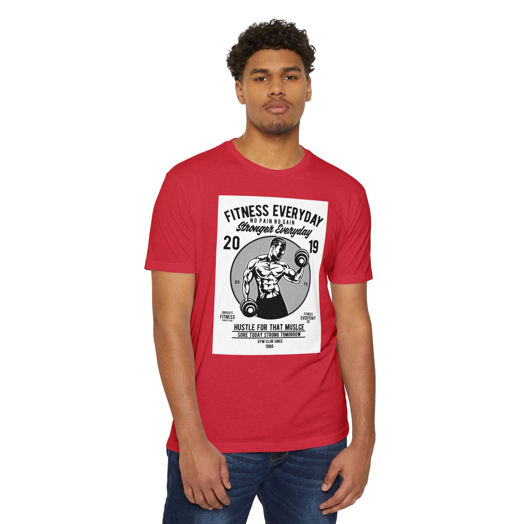 Fitness Everyday Unisex CVC Jersey T-shirt | Gym Shirt, Workout Tee, Fitness Apparel, Motivational Shirt, Gift for Him/Her