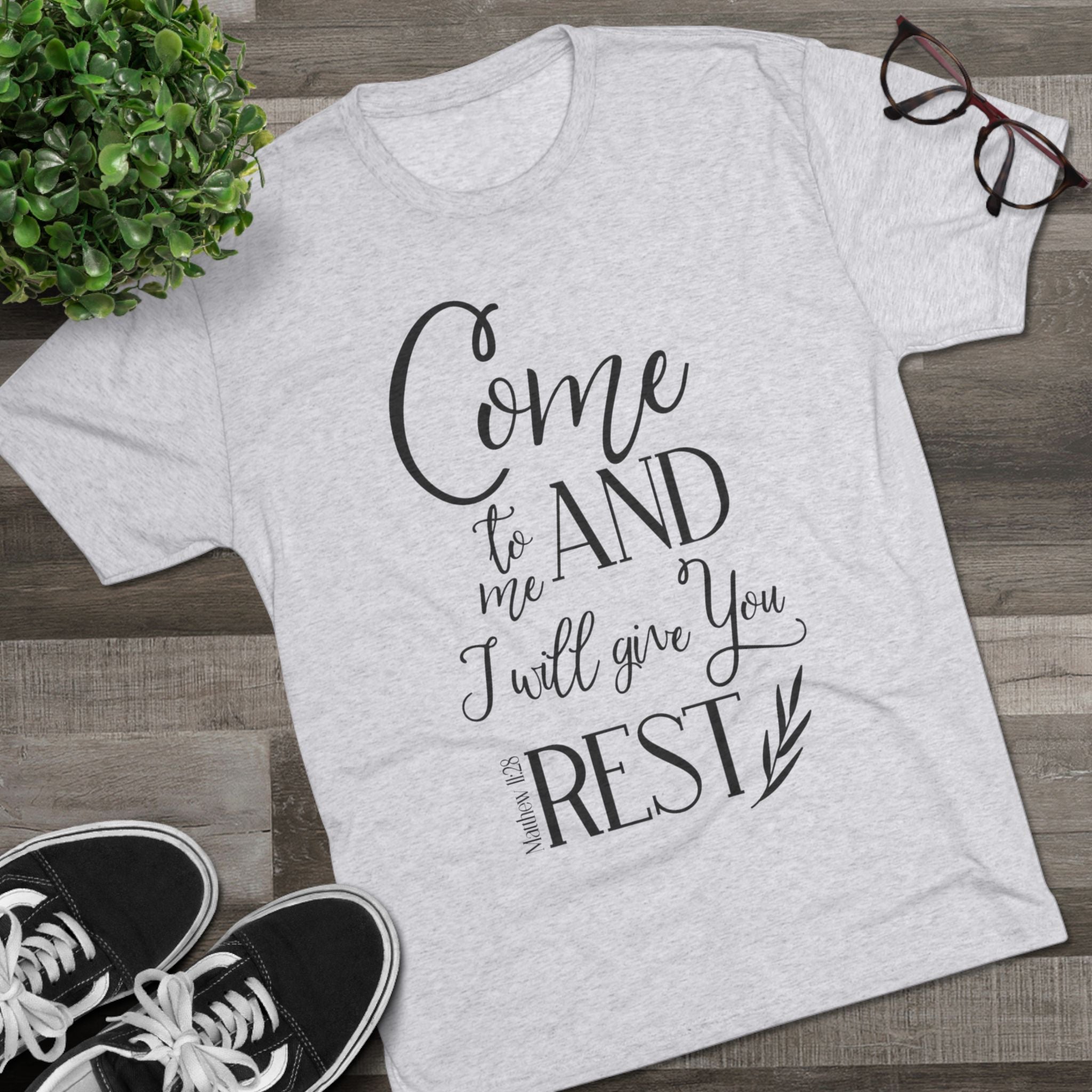 Crew Tee - 'Come to me and I will give you rest' T-Shirt