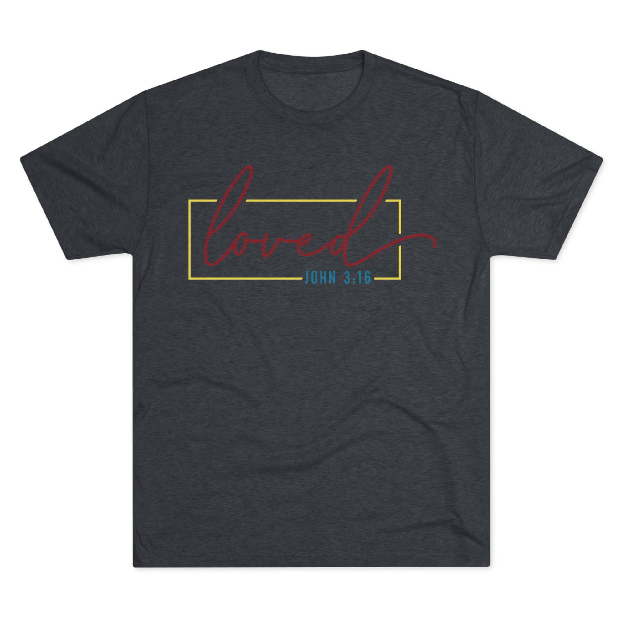 Unisex Tri-Blend Crew Tee - Loved Graphic Tee, Gift for Friends, Comfort Wear, Casual Fashion, Inspirational Apparel