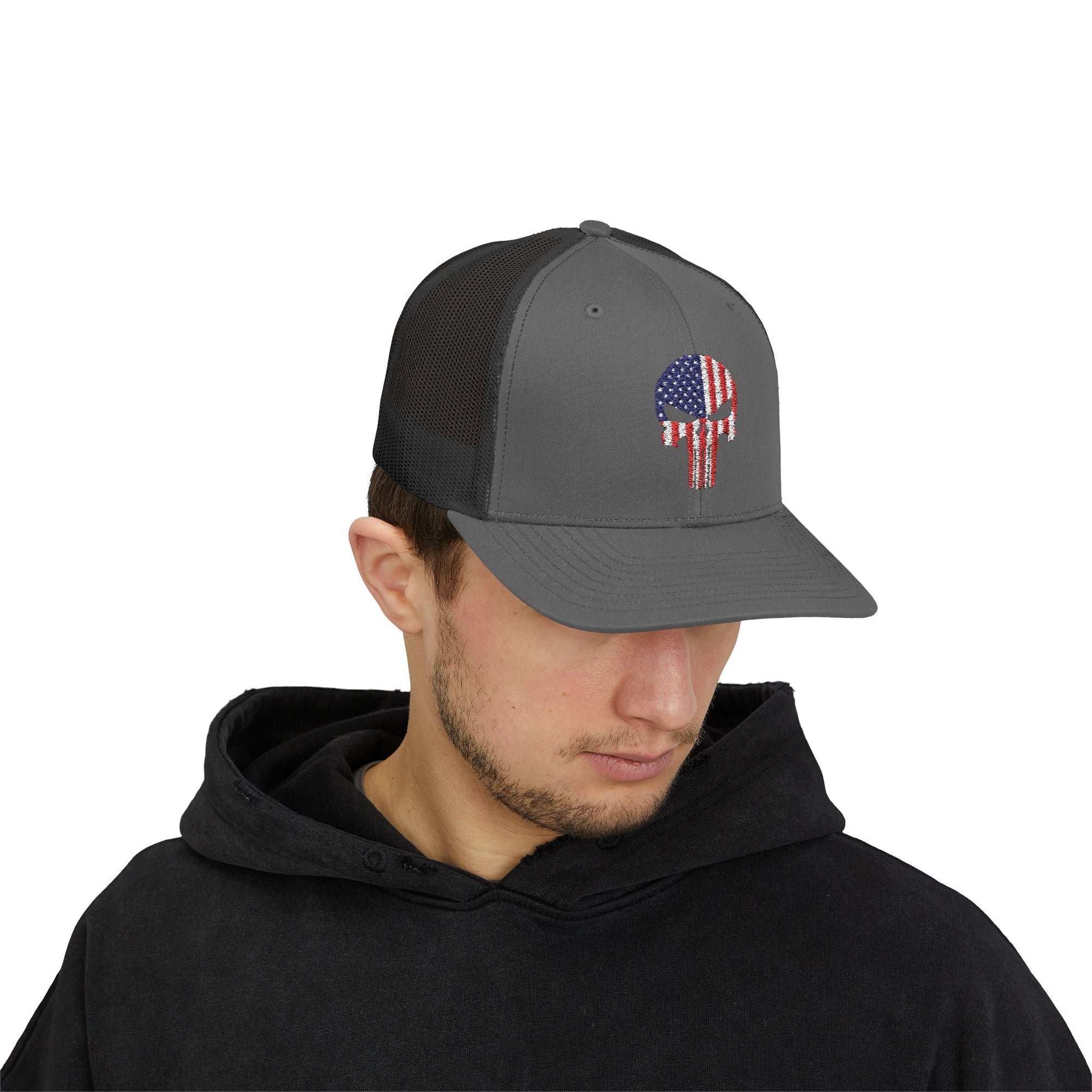 Patriotic Snapback Trucker Cap | American Flag Style | Perfect for Summer, BBQs, Road Trips, and Casual Wear