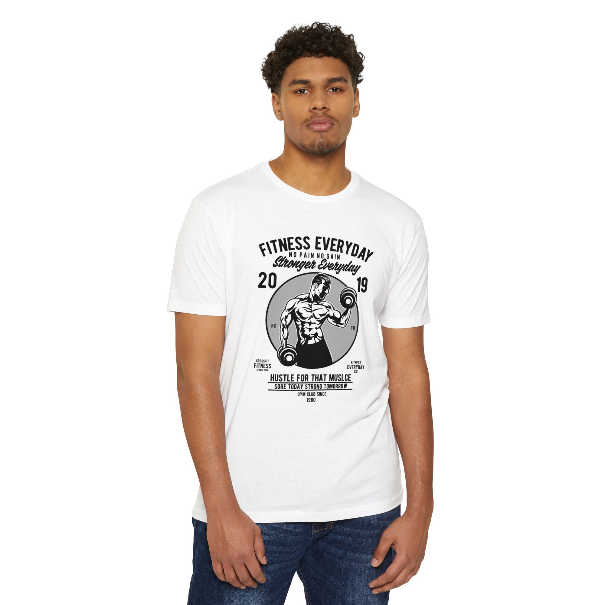 Fitness Everyday Unisex CVC Jersey T-shirt | Gym Shirt, Workout Tee, Fitness Apparel, Motivational Shirt, Gift for Him/Her