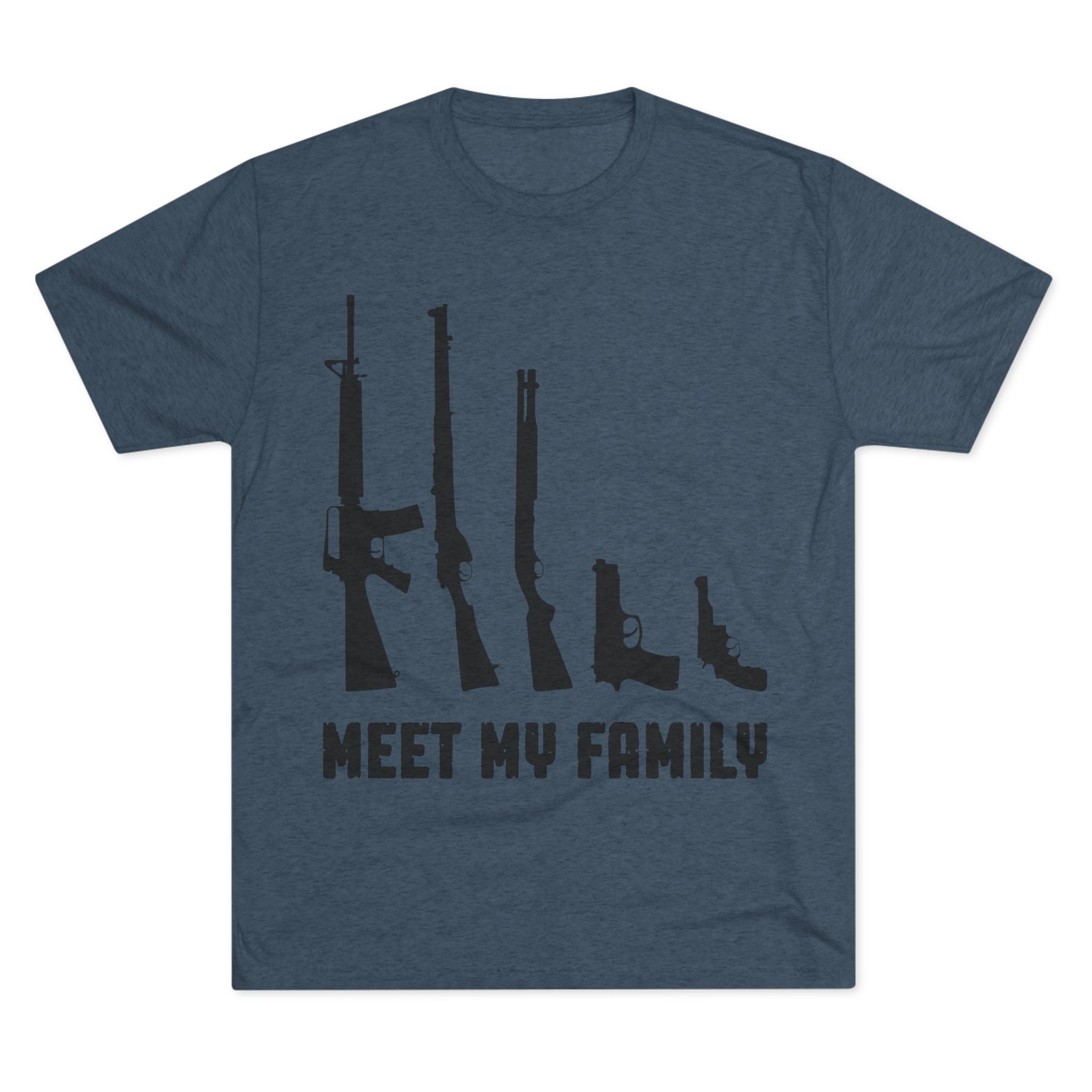 T-Shirt - Meet My Family Unisex Tri-Blend Crew Tee