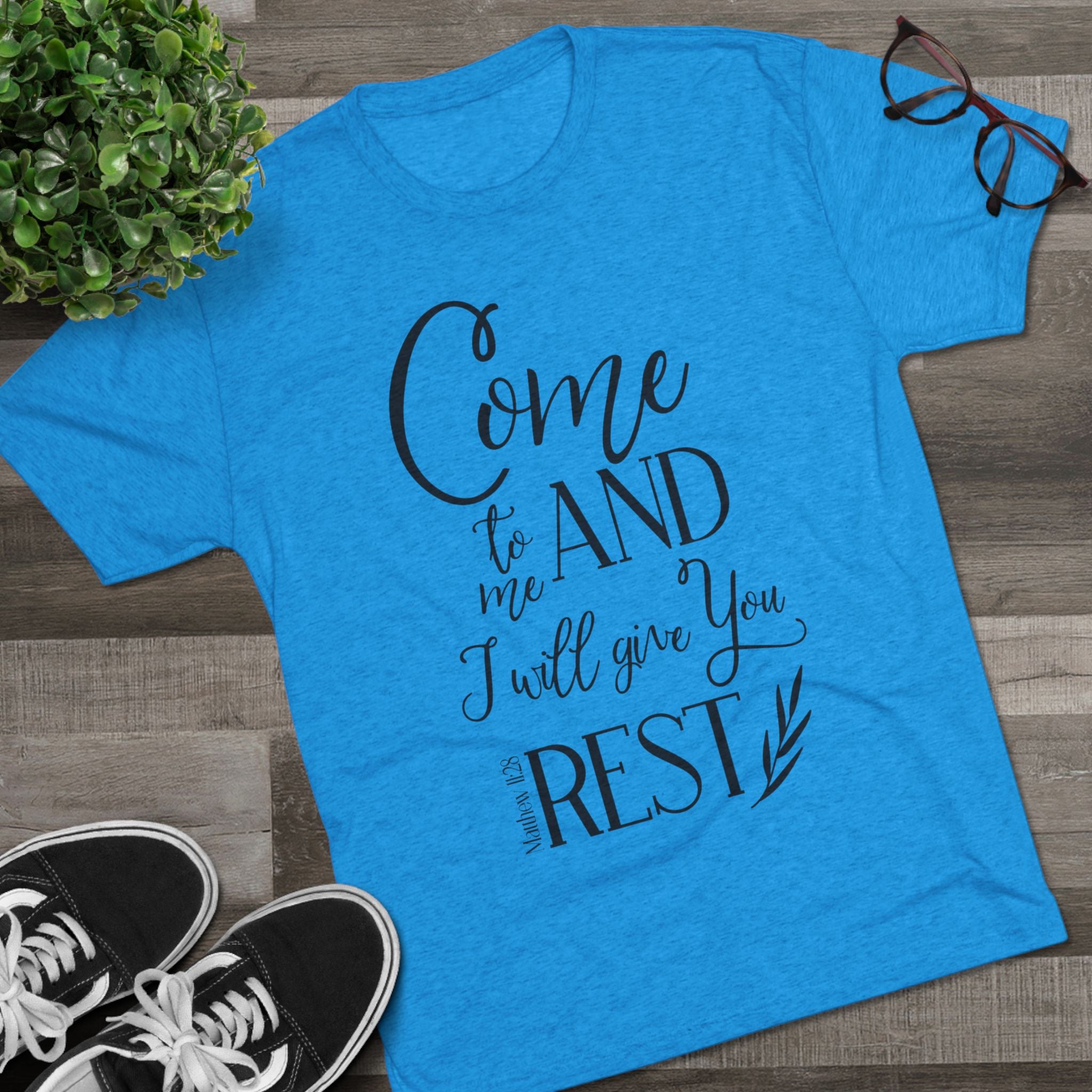 Crew Tee - 'Come to me and I will give you rest' T-Shirt