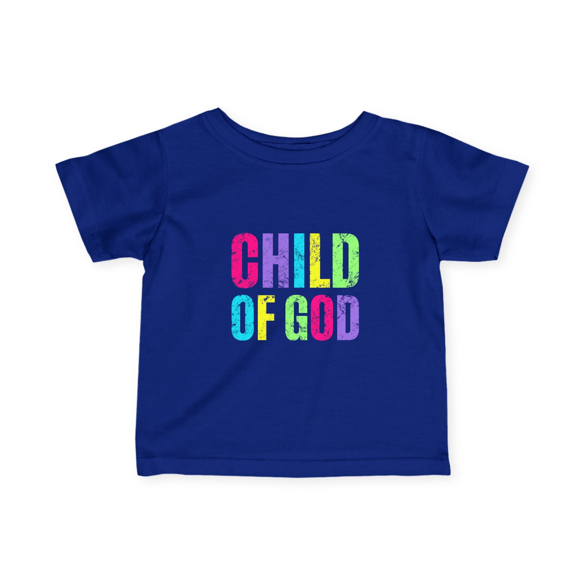 Colorful Child of God Infant Tee, Cute Baby T-Shirt, Rainbow Kids Shirt, Faith-Based Apparel, Baby Shower Gift