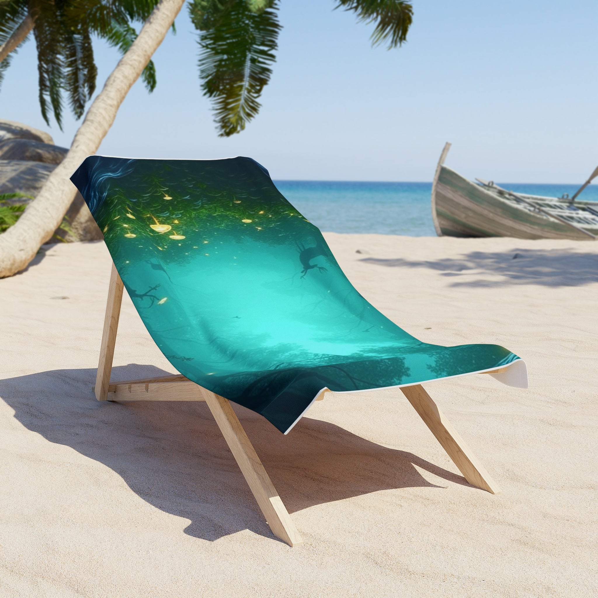 Mystical Forest Beach Towel, Vibrant Pool Towel, Summer Essential, Camping Accessory, Gift for Beach Lovers