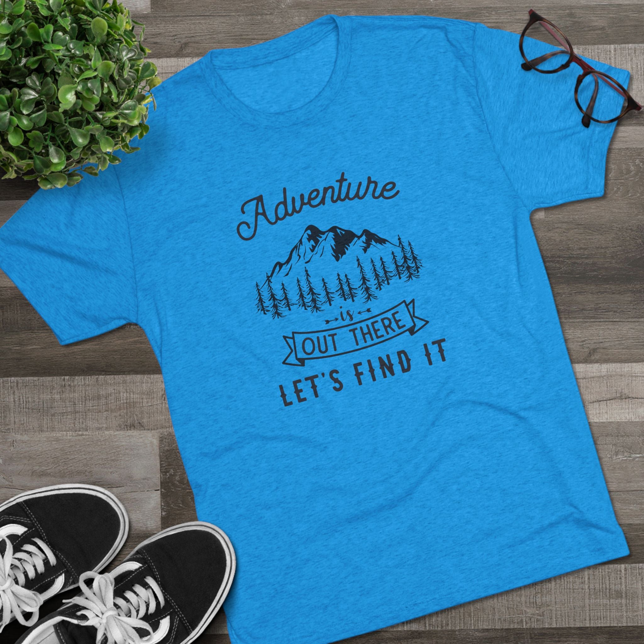 Camping Adventure Tri-Blend Tee - Out There Let's Find It