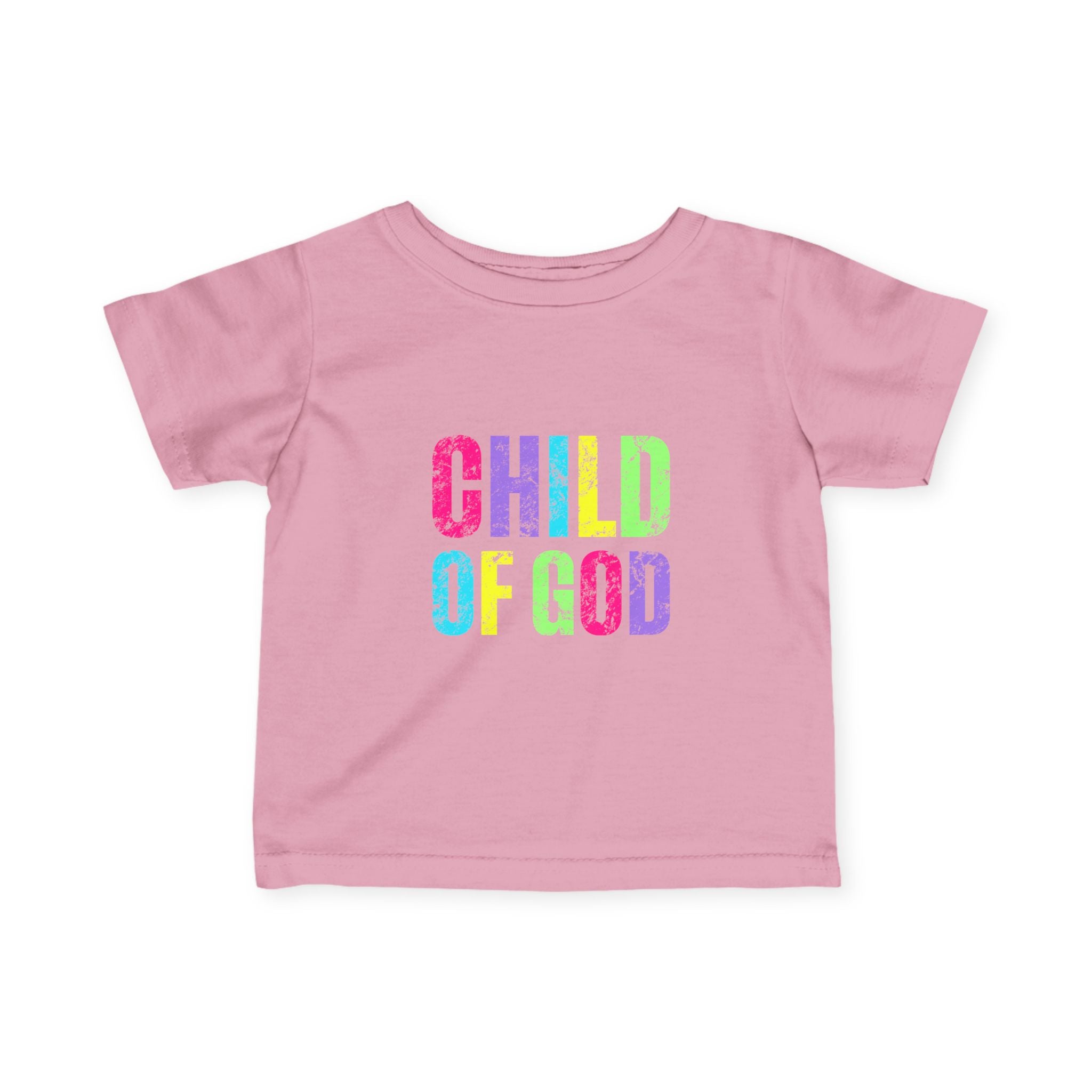 Colorful Child of God Infant Tee, Cute Baby T-Shirt, Rainbow Kids Shirt, Faith-Based Apparel, Baby Shower Gift