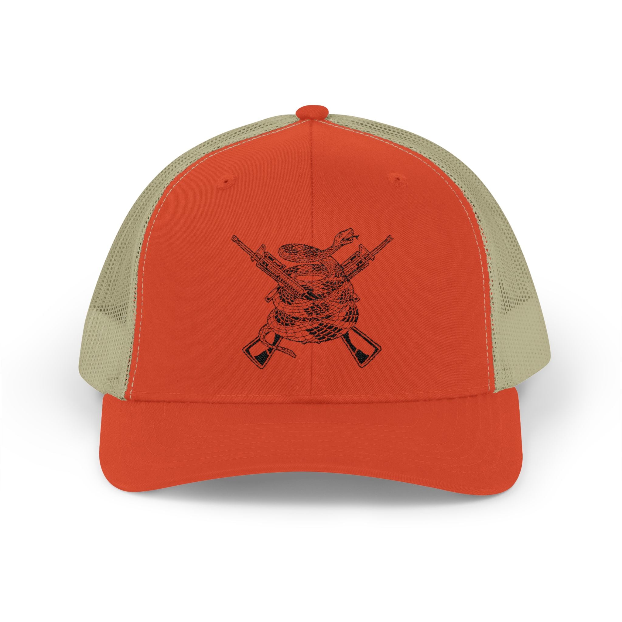 Snapback Cap, Crossed Rifles with Snake Design