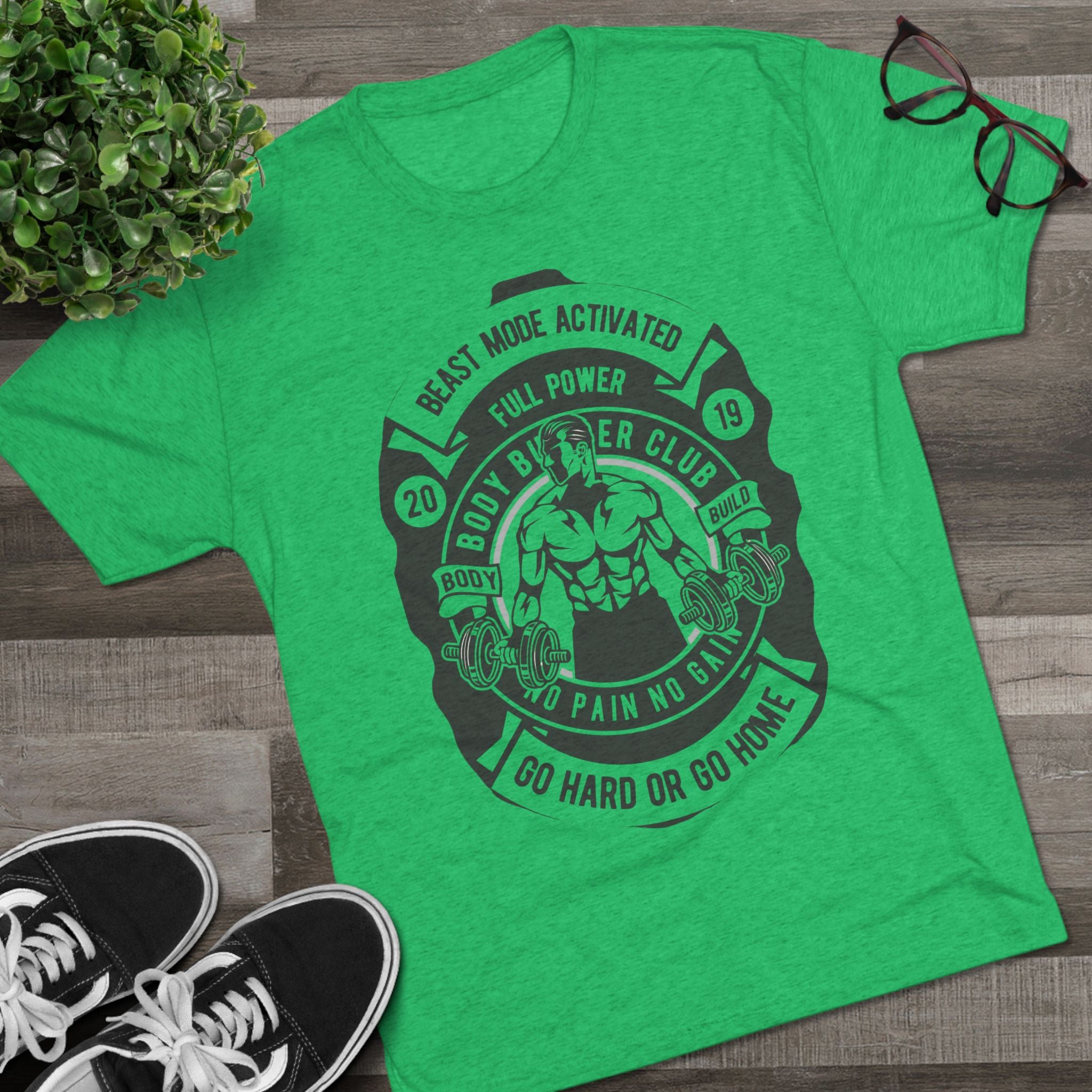 Beast Mode Activated Crew Tee | Gym Shirt, Fitness Apparel, Body Builder Gift, Workout Top, No Pain No Gain Tee