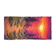 Sunset Landscape Beach Towel, Vibrant Summer Essentials, Perfect for Poolside, Picnics, Gifts for Beach Lovers, Travel Accessory