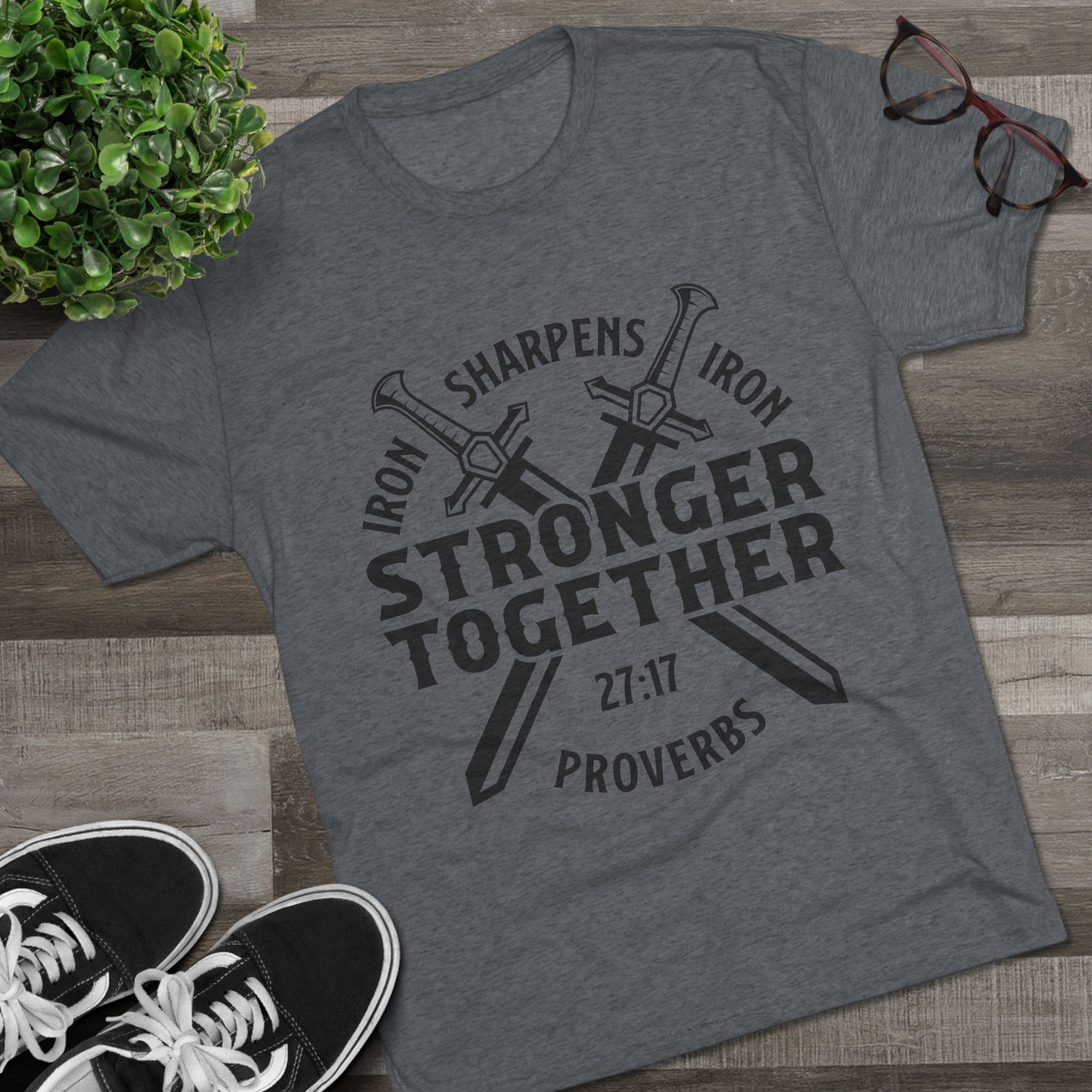 Unisex Tee - Iron Sharpens Iron Inspirational Quote Shirt