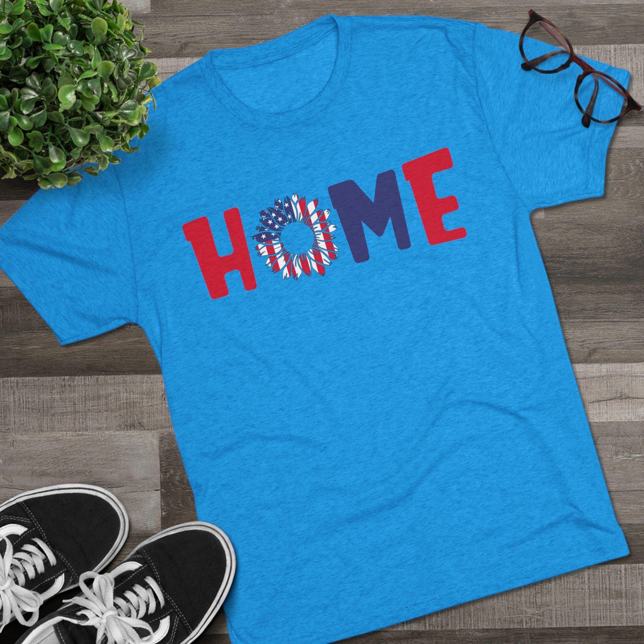 Graphic Tee Home in Red White and Blue Unisex Shirt