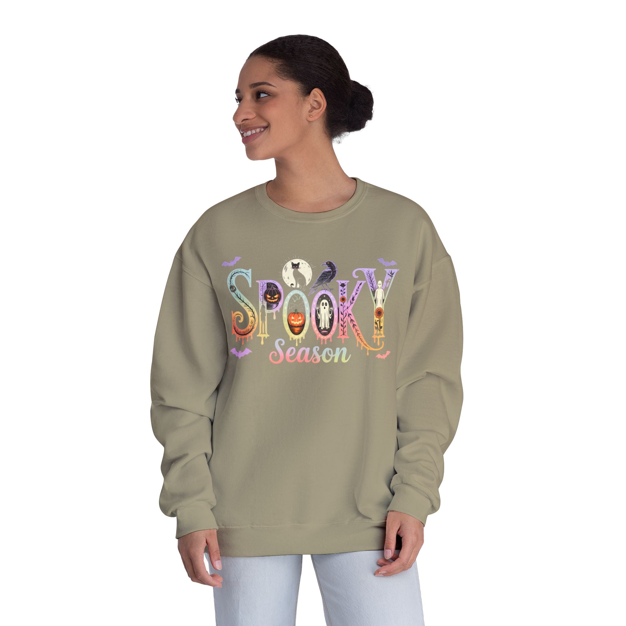 Spooky Season Crewneck Sweatshirt | Halloween Apparel, Cozy Fall Fashion, Unisex Sweatshirt, Festive Outfit, Gift for Halloween Lovers