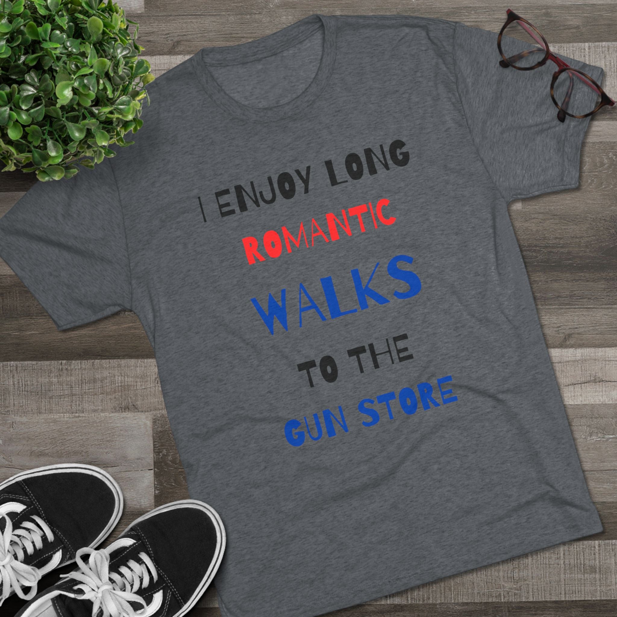 Gun Lover's Tri-Blend Tee - Romantic Walks Design