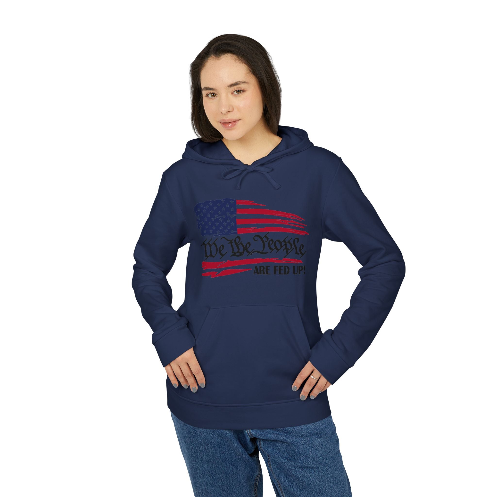 Fleece Hoodie - Bold Lines Design