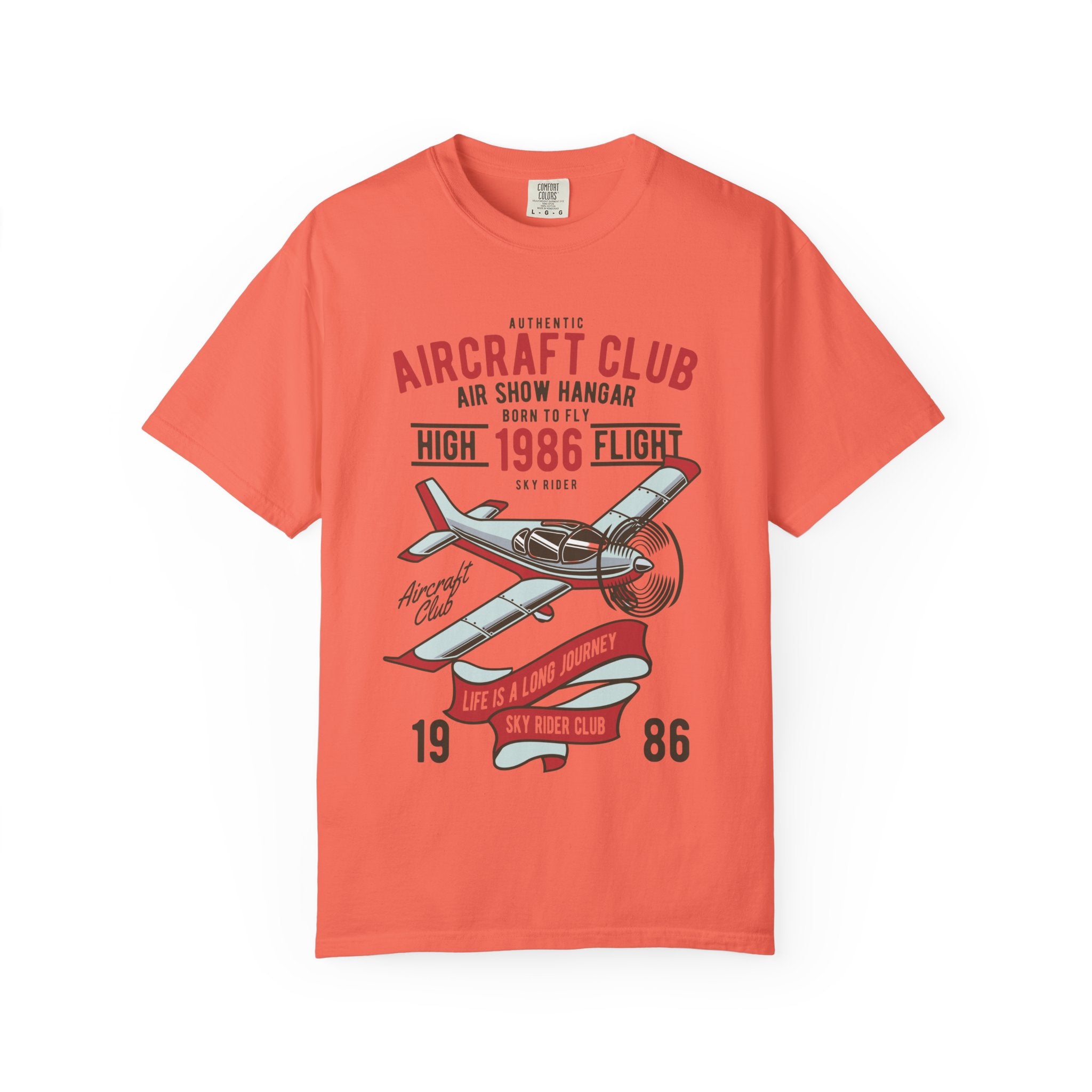Vintage Aircraft Club T-Shirt | Unisex Garment-Dyed Tee, Aviation Lover Gift, Retro Airplane Shirt, Sky Rider Apparel, Air Show Fashion