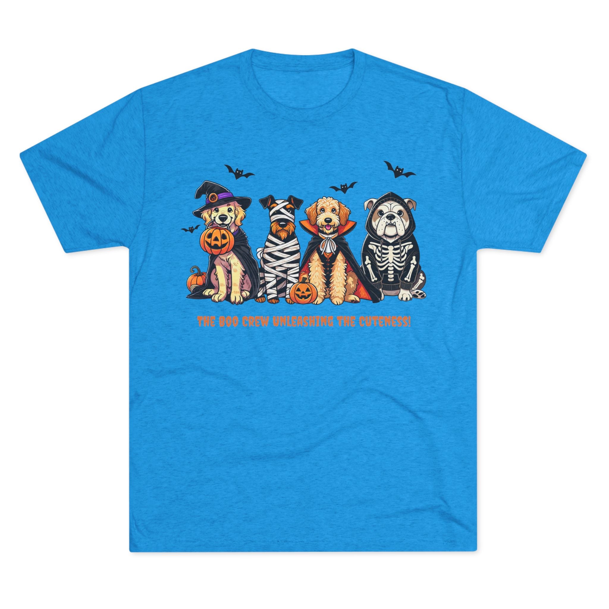 Spooky Paw Graphic Tee - Unisex Tri-Blend Crew Tee for Pet Lovers, Cute Animal Shirt, Halloween Apparel, Dog Lover Gift, Fall Fashion