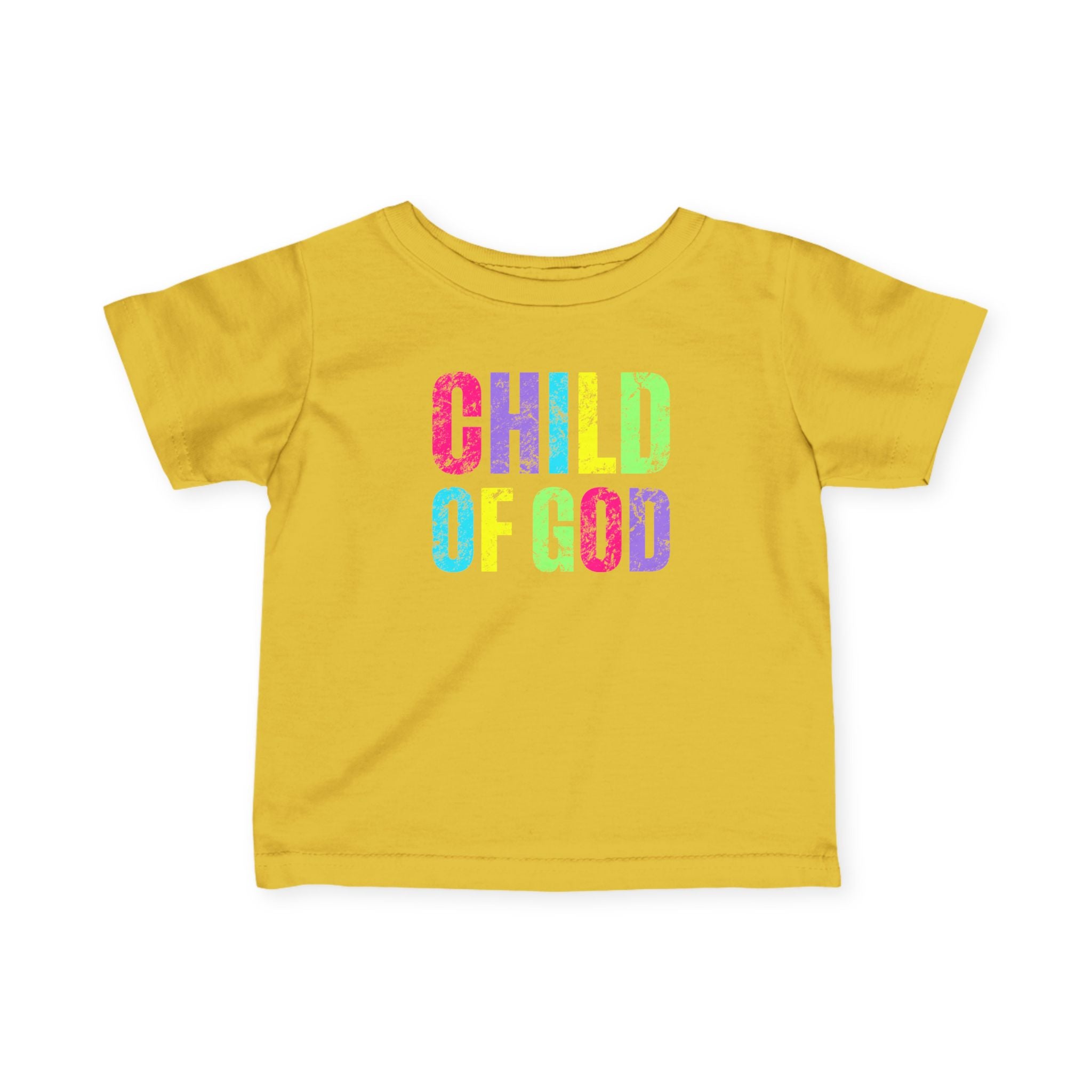 Colorful Child of God Infant Tee, Cute Baby T-Shirt, Rainbow Kids Shirt, Faith-Based Apparel, Baby Shower Gift